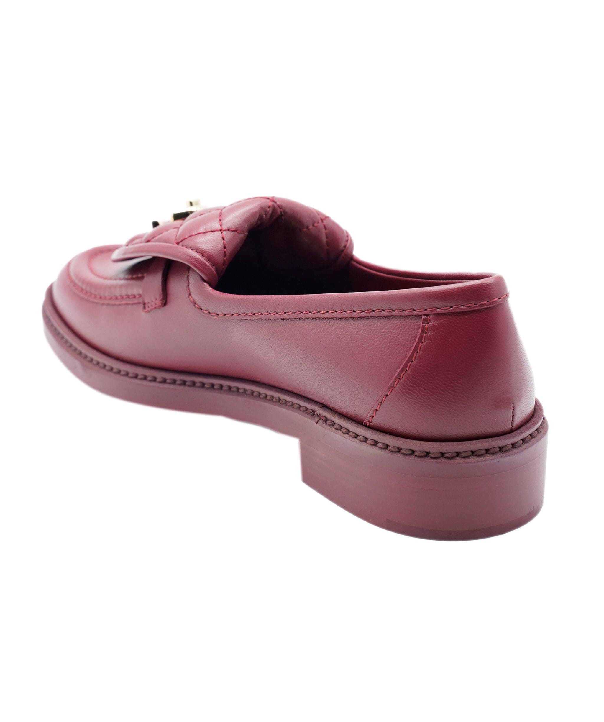 Chanel Chanel burgundy loafers size 38 - AJC0273