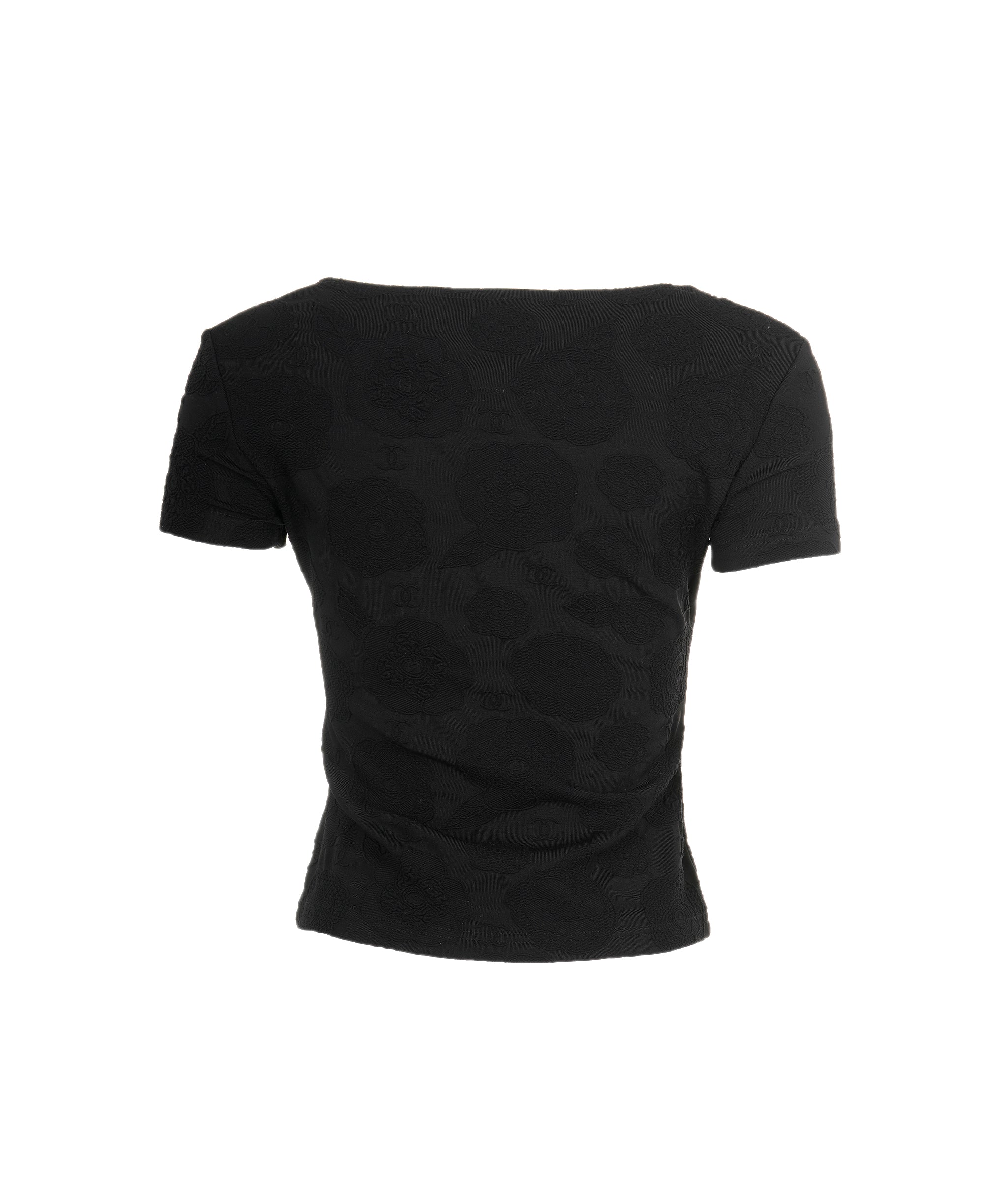 Chanel Chanel Camellia Top T-shirt Black ASC3440