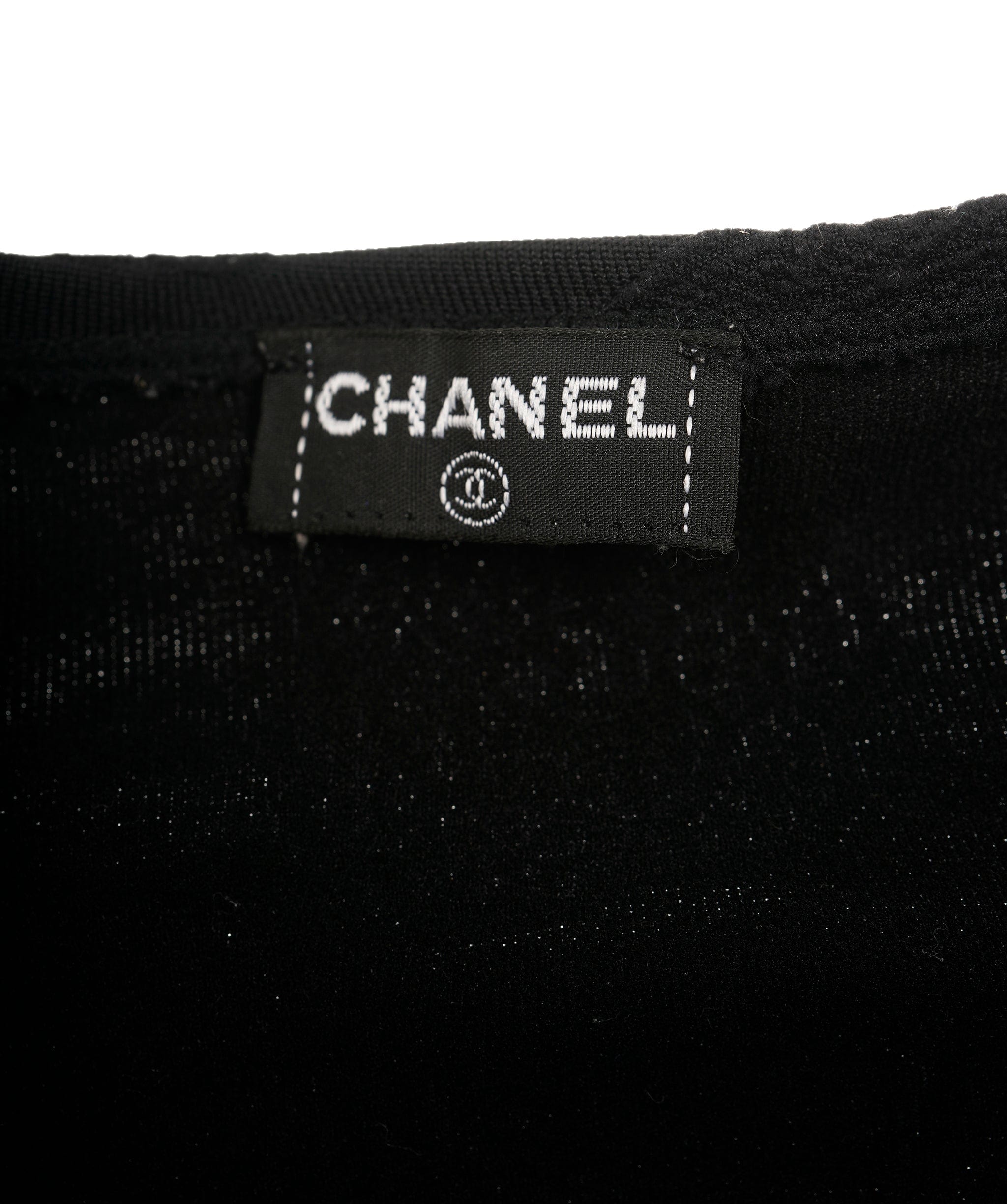 Chanel Chanel Camellia Top T-shirt Black ASC3440