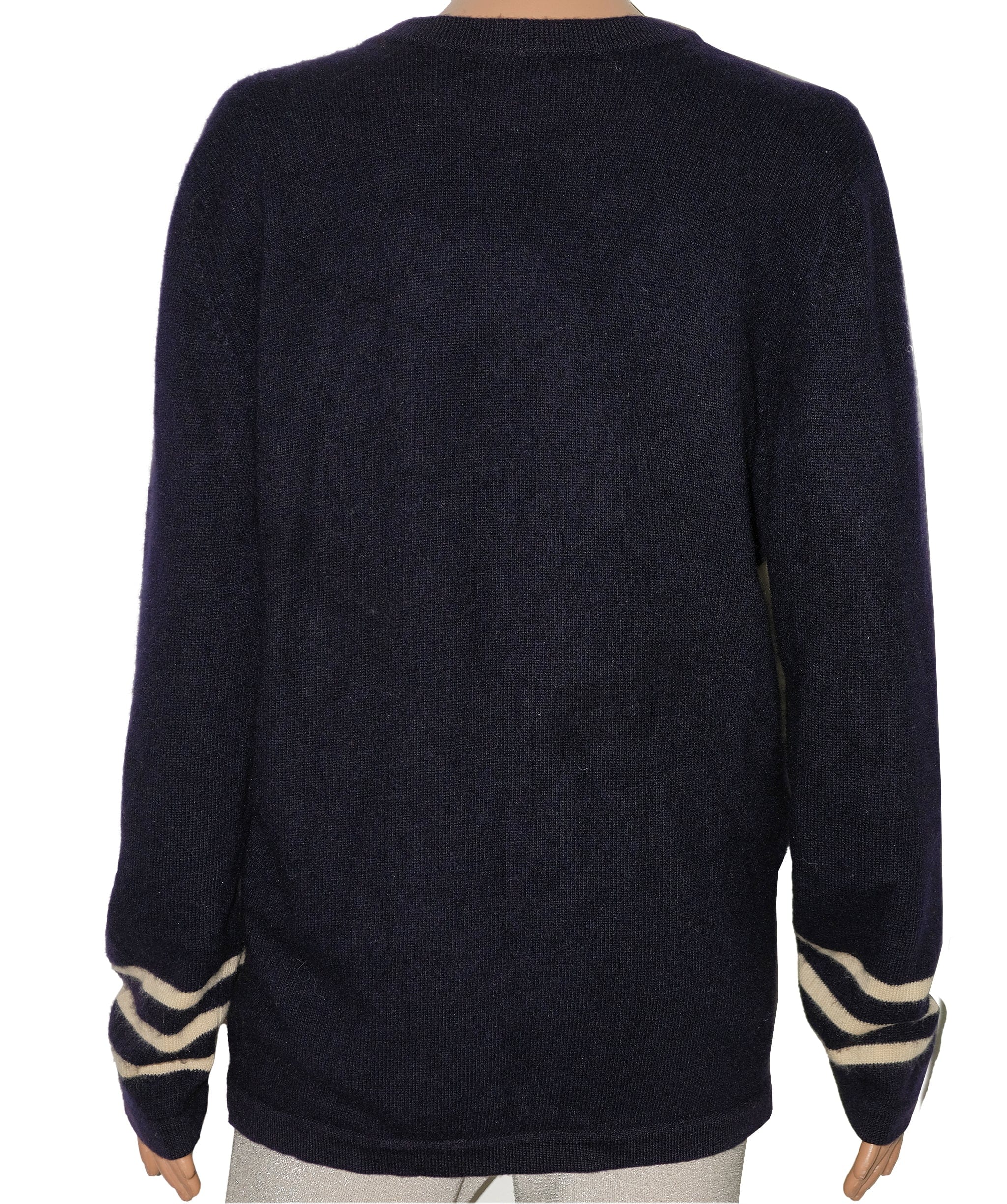 Chanel Chanel Cashmere Cardigan Navy Blue RJC2732