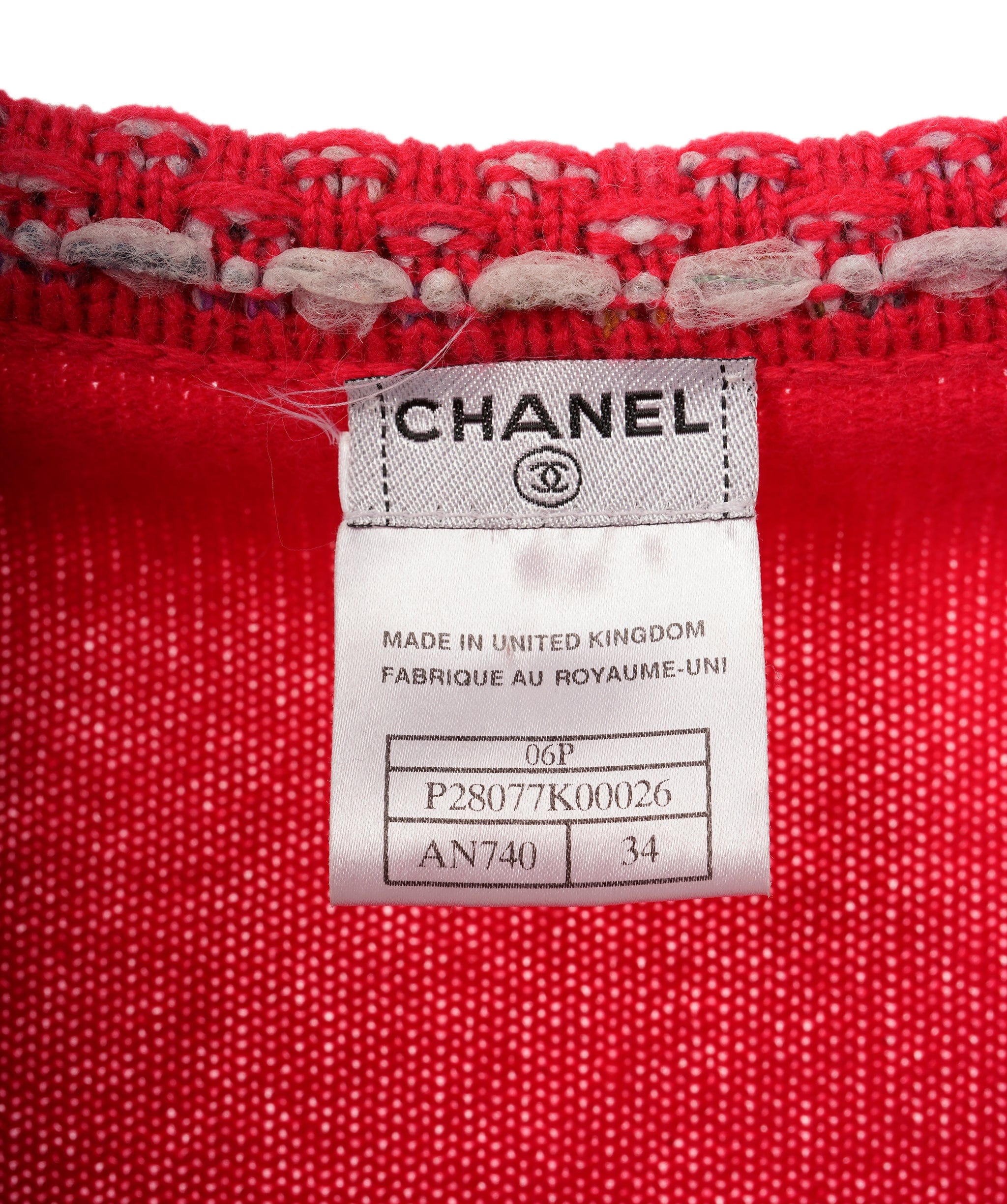 Chanel Chanel cashmere red cardigan AEL1156