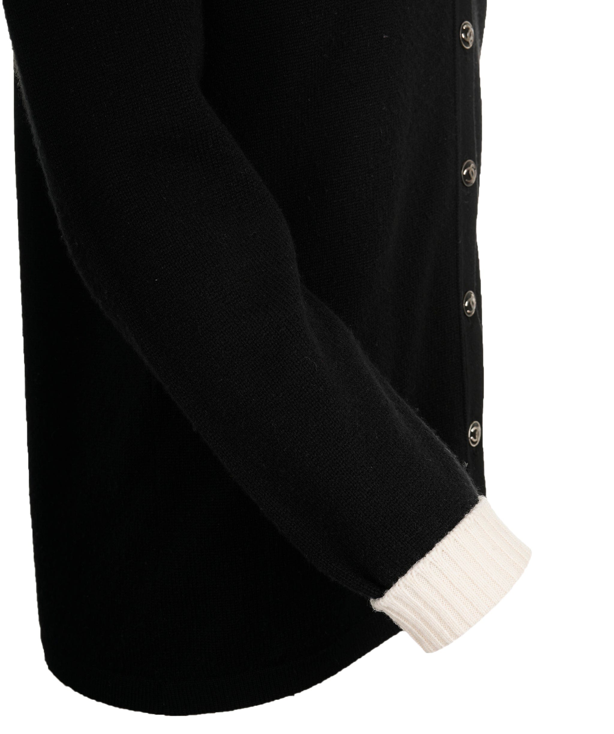 Chanel Chanel CC black cardigan with diamonte detaling SIZE 42 ALL0428