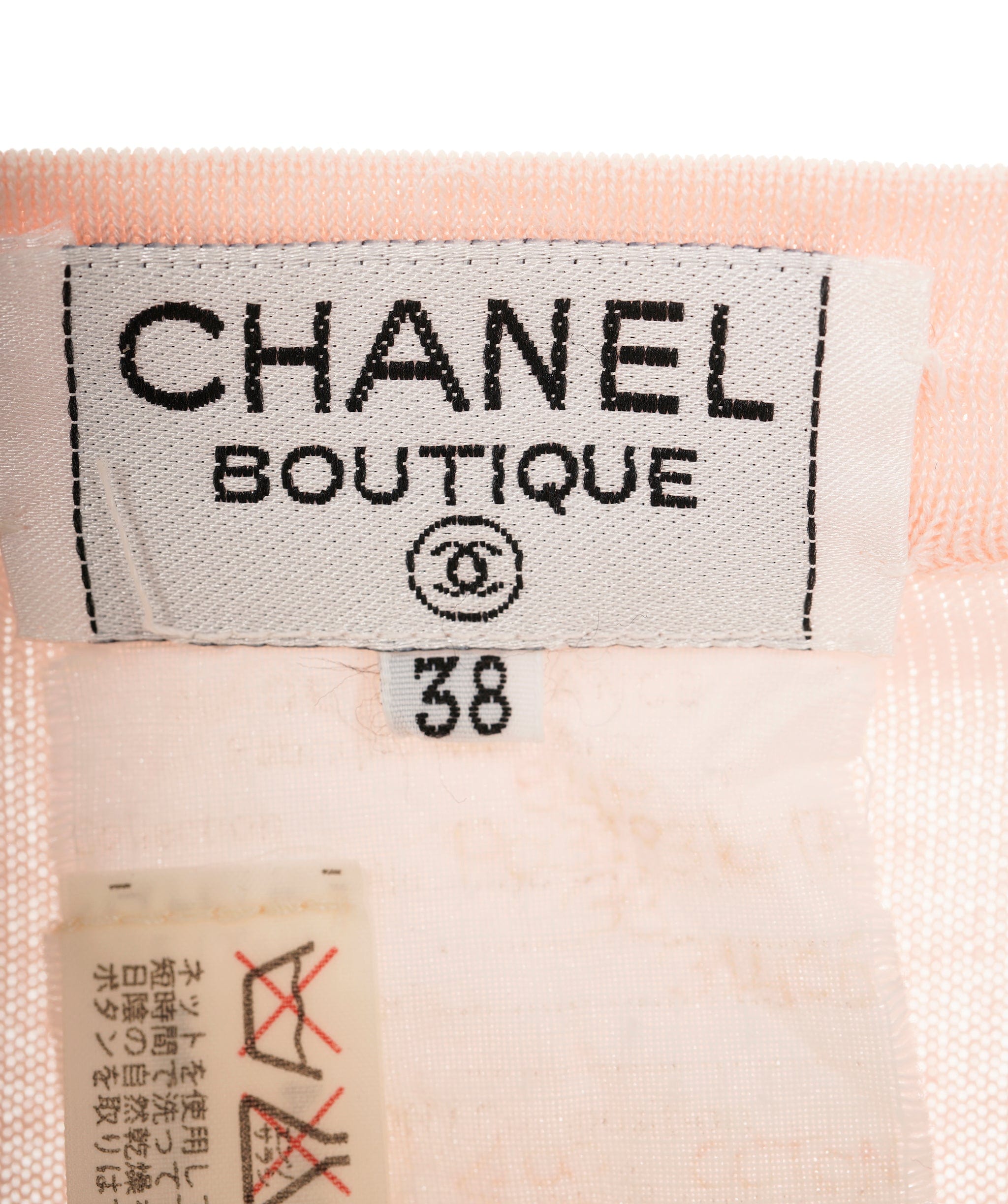 Chanel Chanel CC Button Cardigan Baby Pink ASL8878