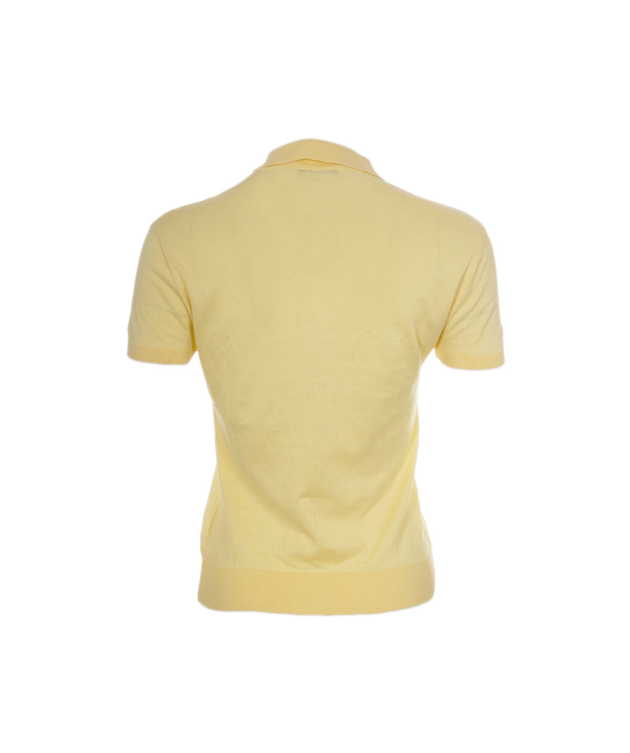 Chanel Chanel CC Button Polo Top Yellow ASL7991