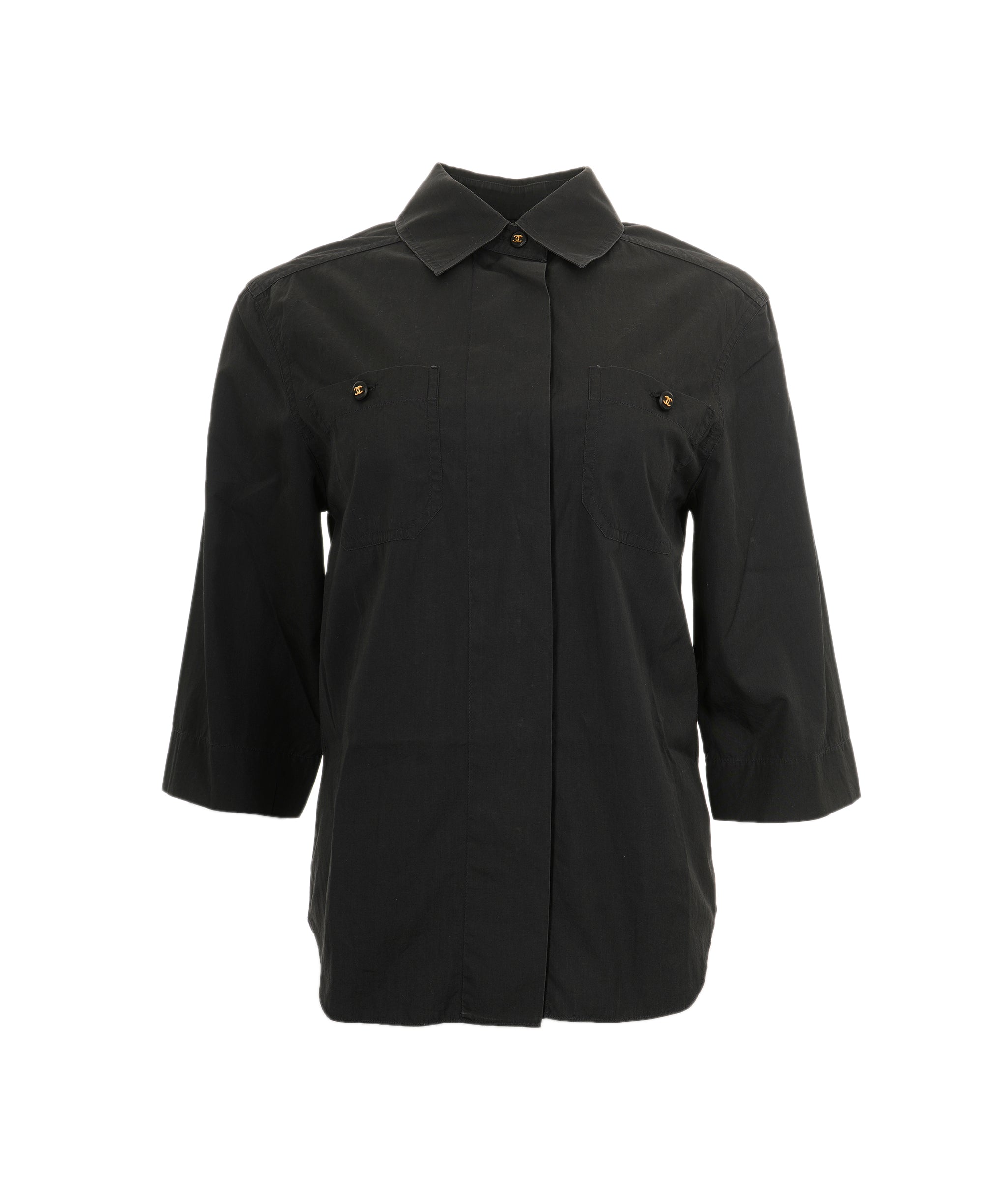 Chanel Chanel CC Button Shirt Black ASL7585