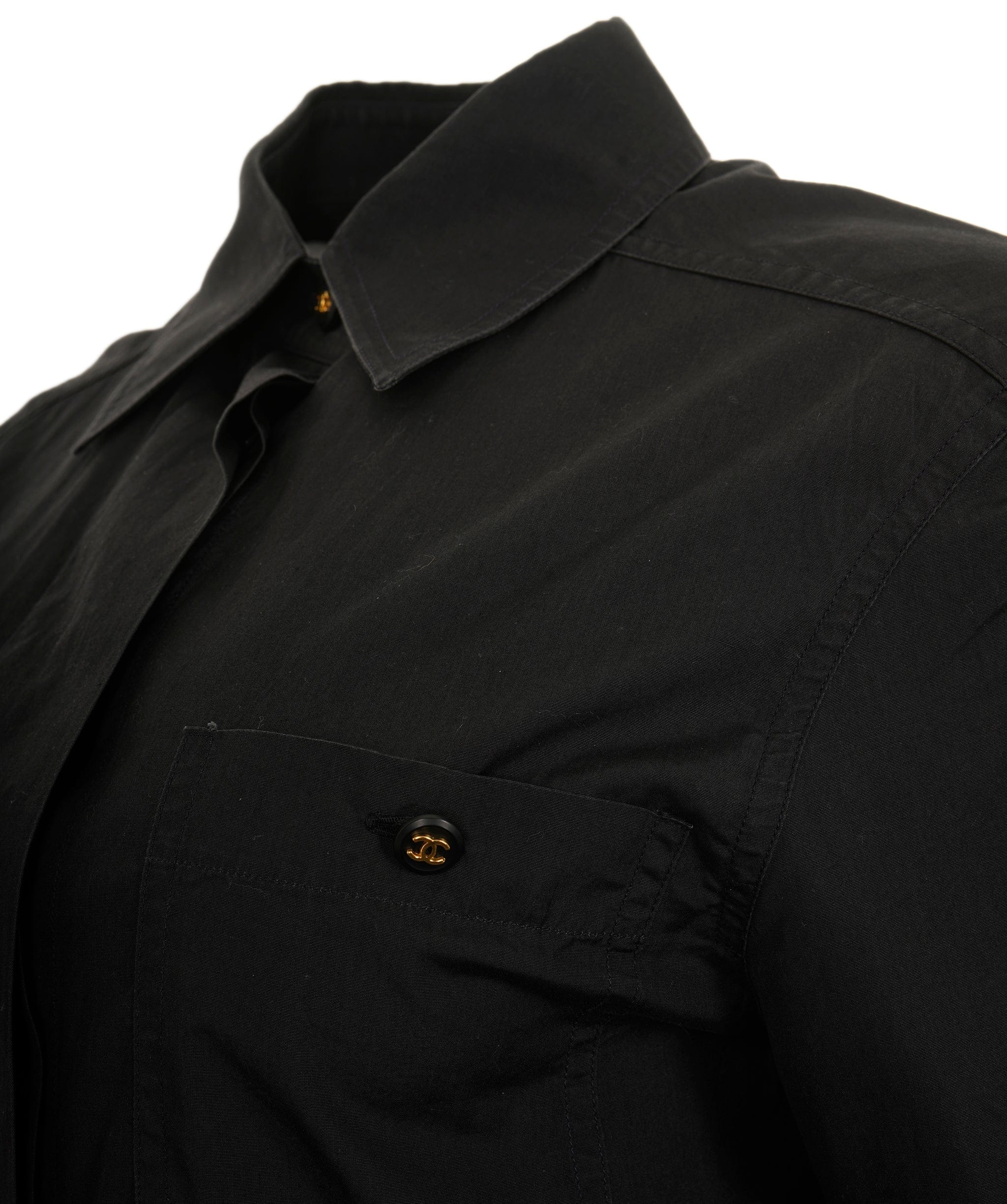 Chanel Chanel CC Button Shirt Black ASL7585