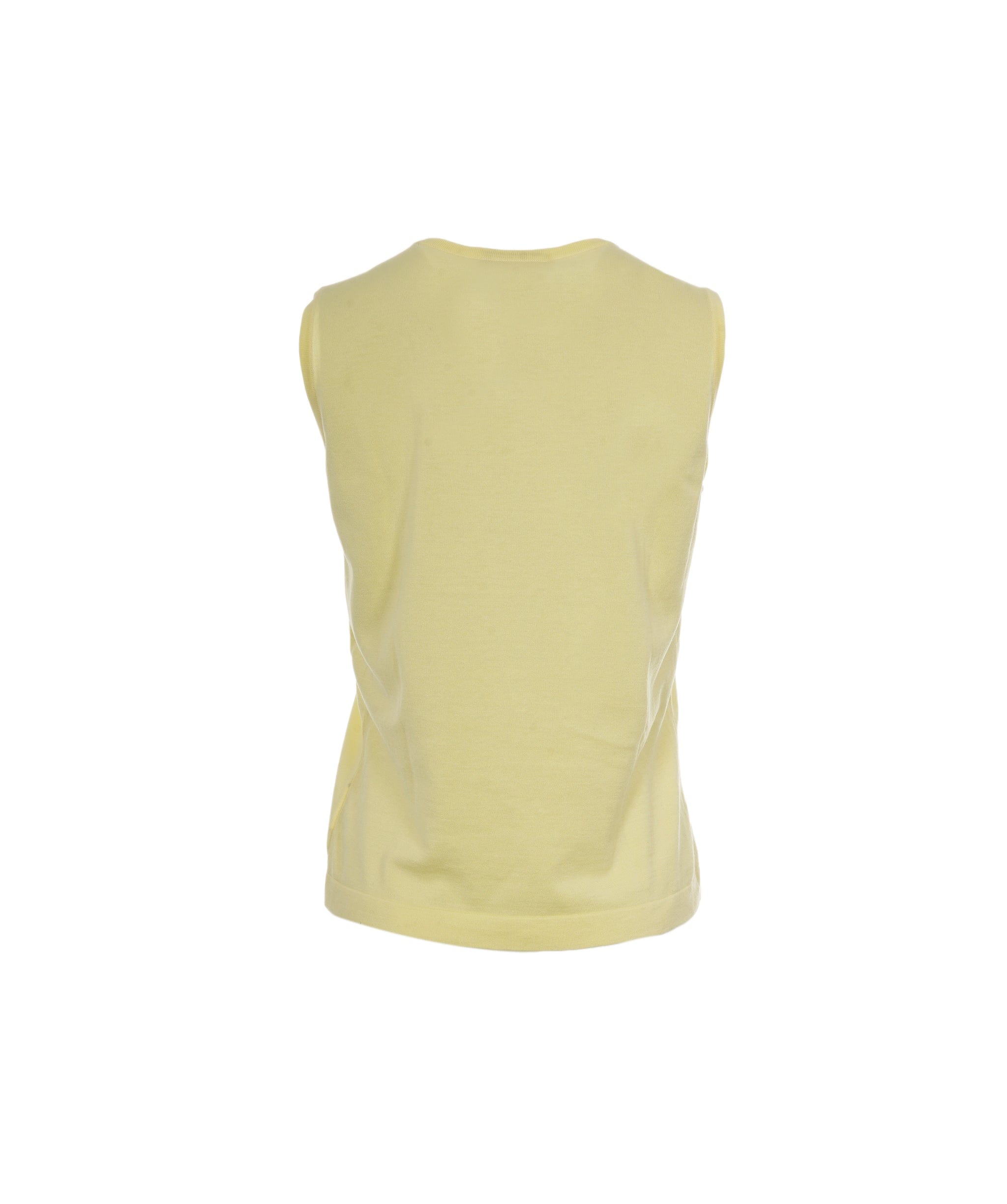 Chanel Chanel CC Button Summer Knit Tank Yellow ASL7997