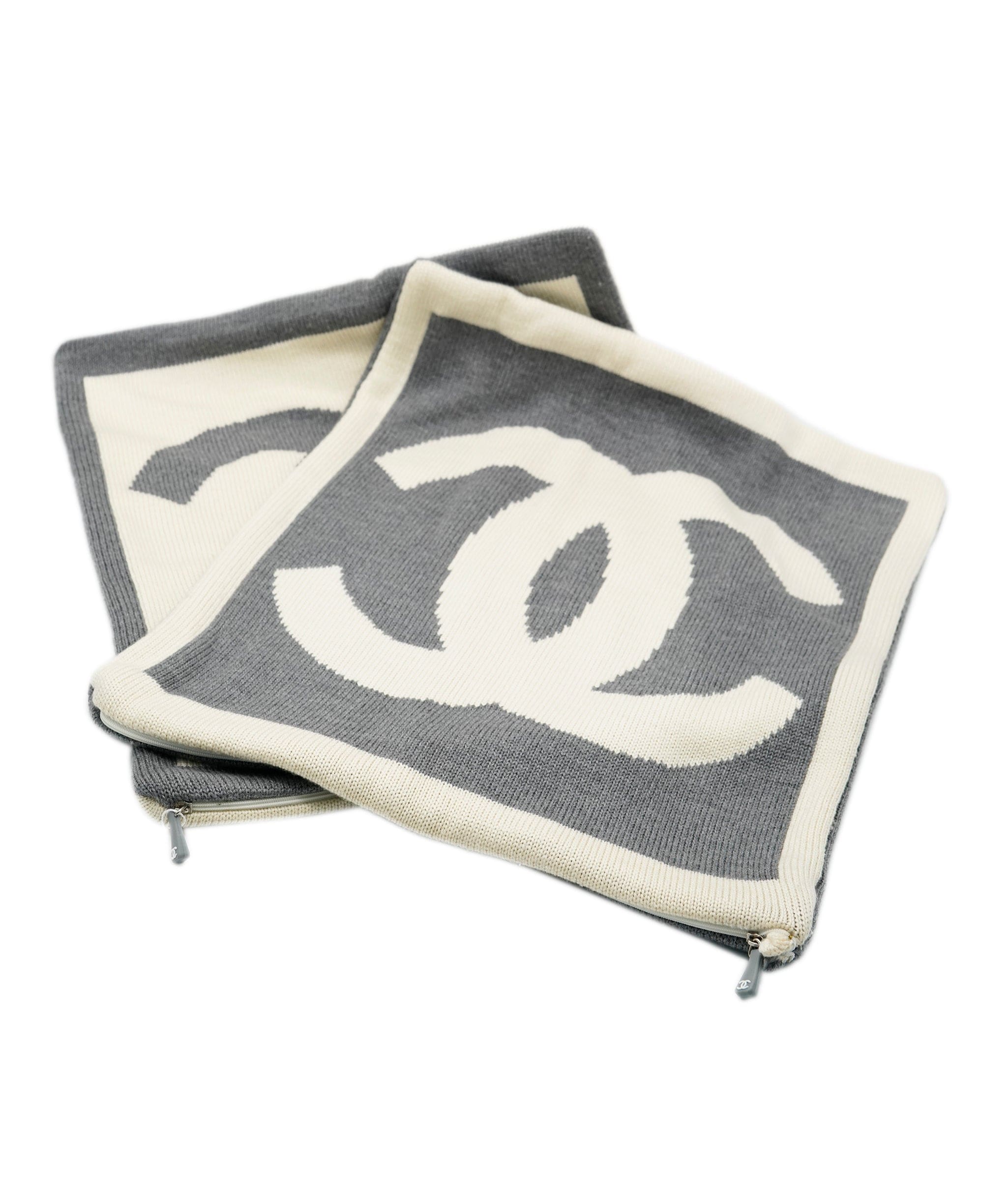 Chanel Chanel CC Cashmere Pillow Cover Gray ASL8868