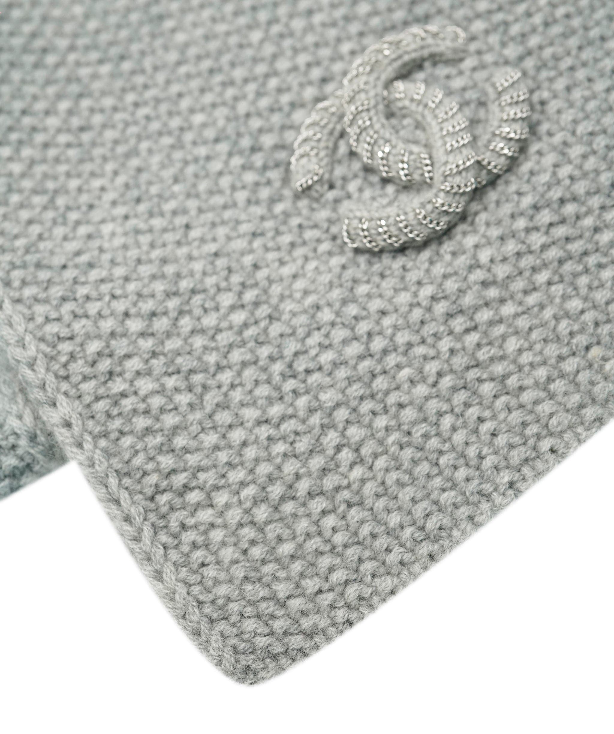 Chanel Chanel CC Cashmere Scarf Gray