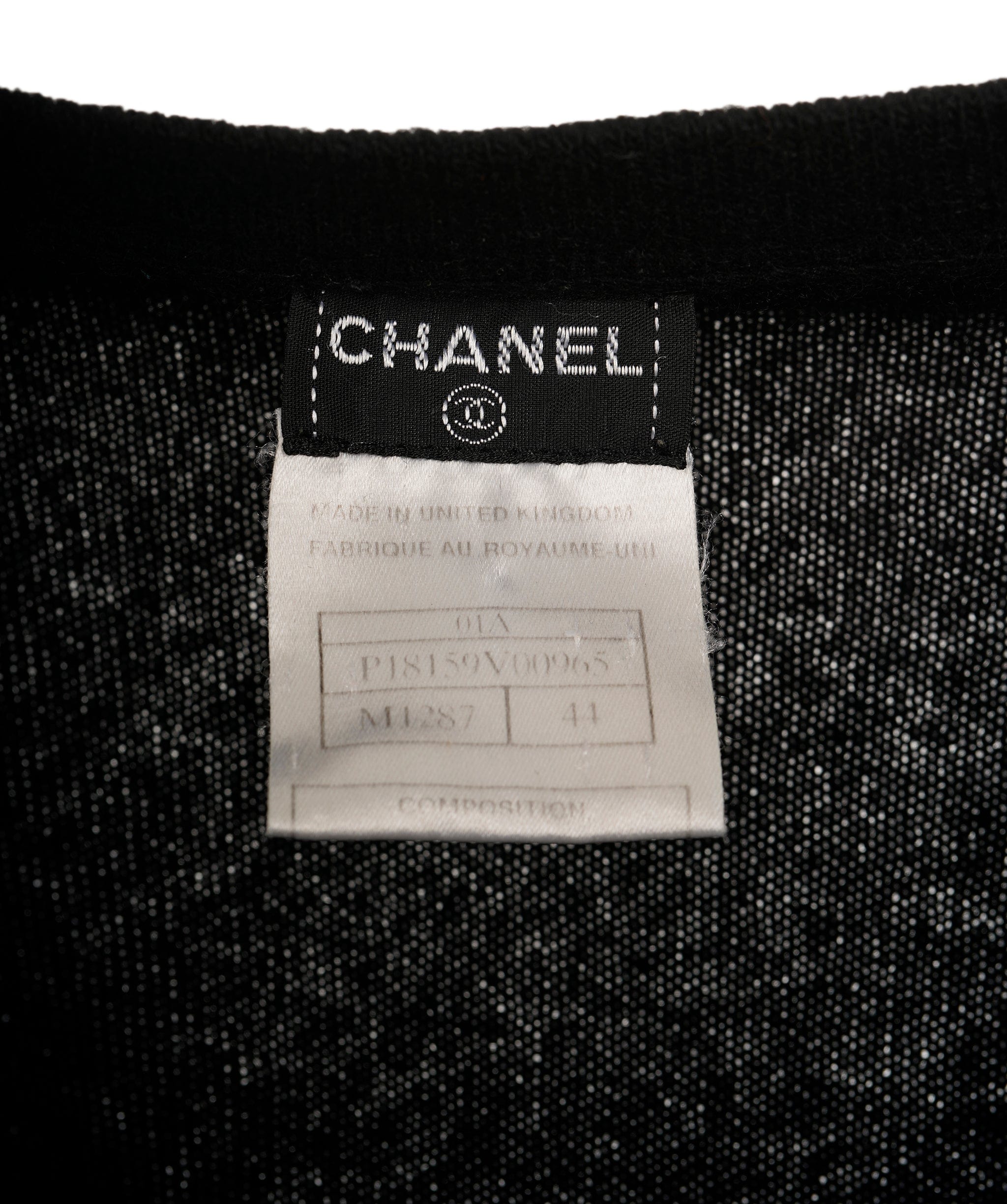 Chanel Chanel CC Cashmere Sweater Black #44 ASL8617