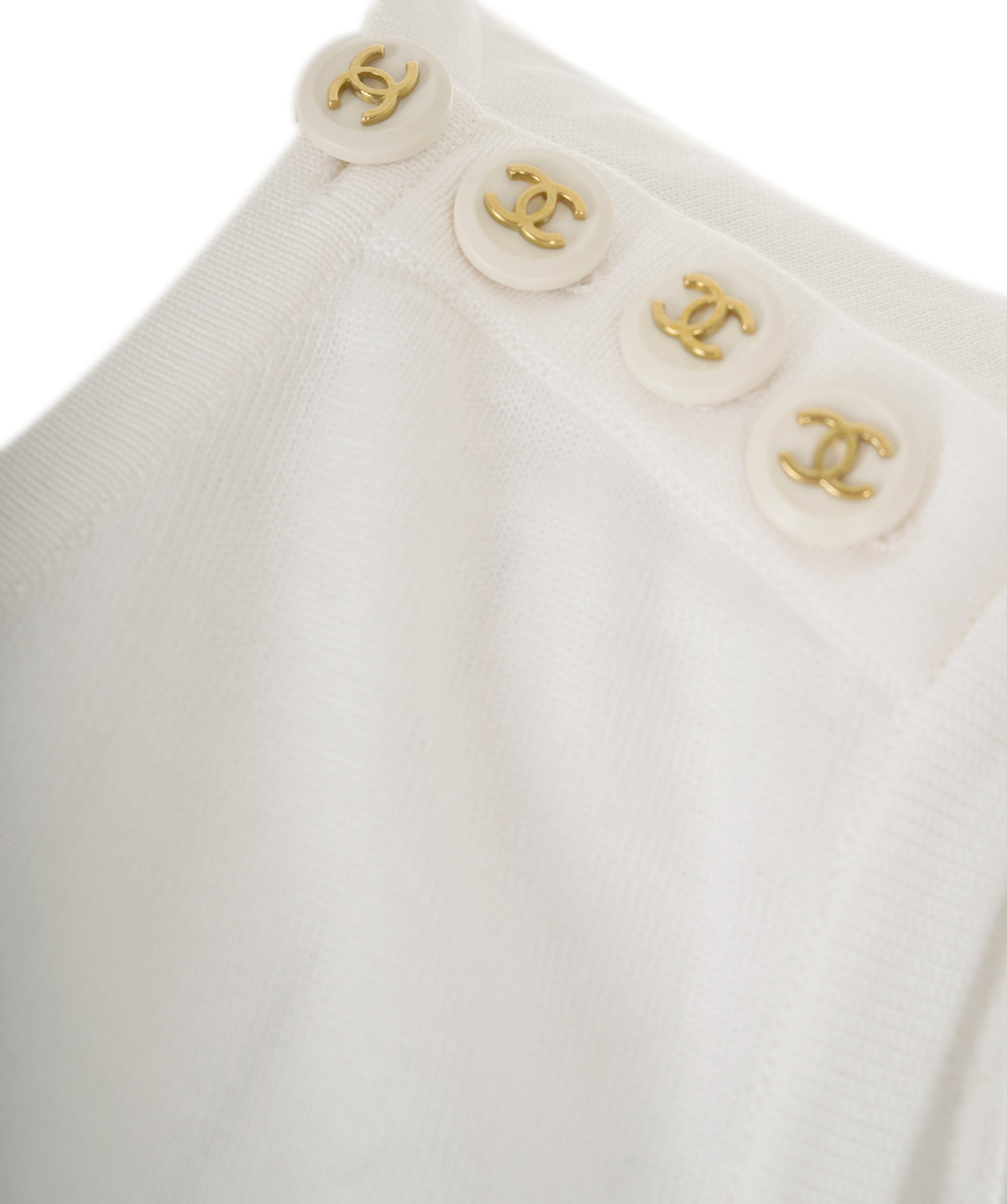 Chanel Chanel CC Knit Tank Top White ASL8611