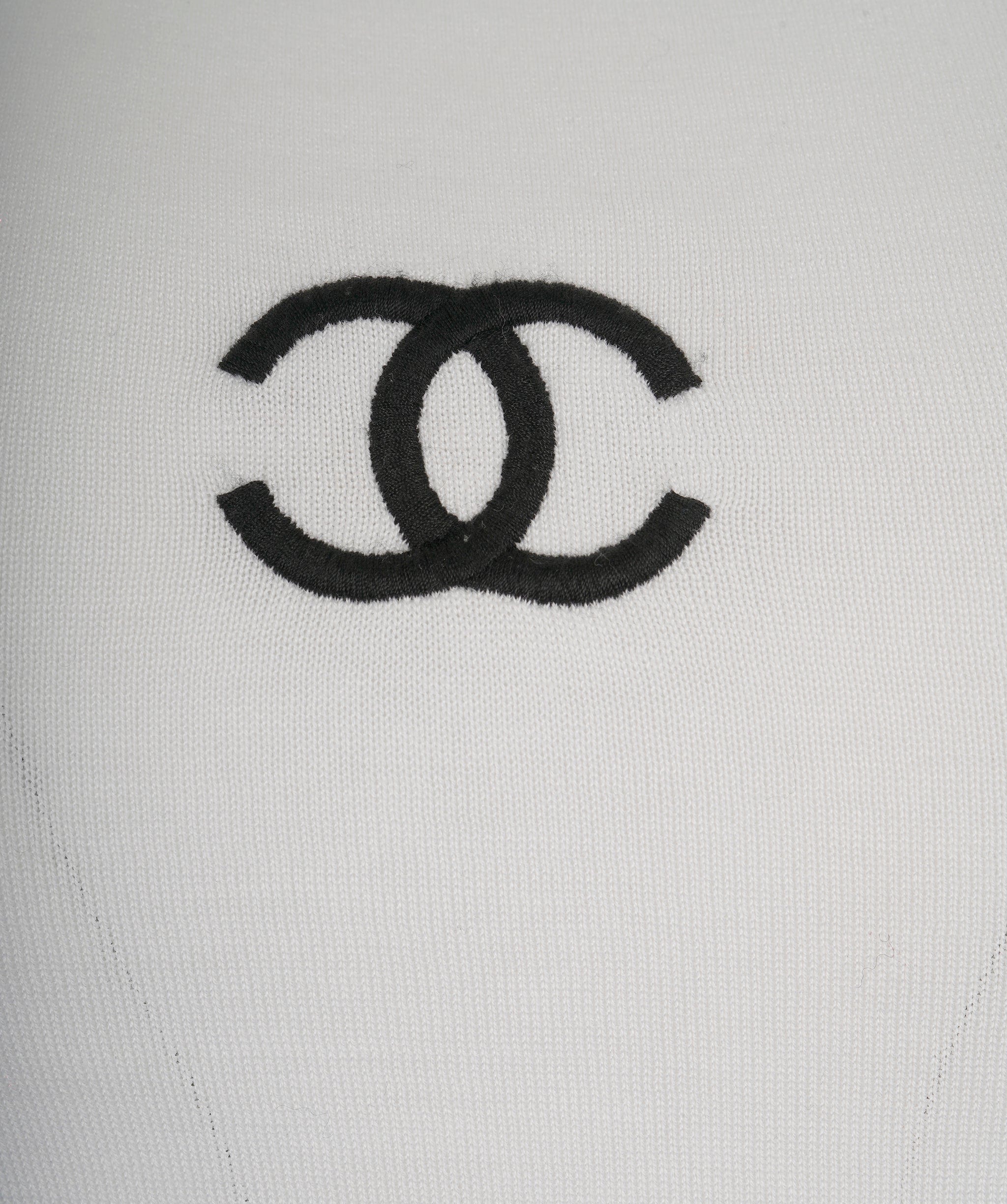 Chanel Chanel CC Knit Tank Top White ASL8611