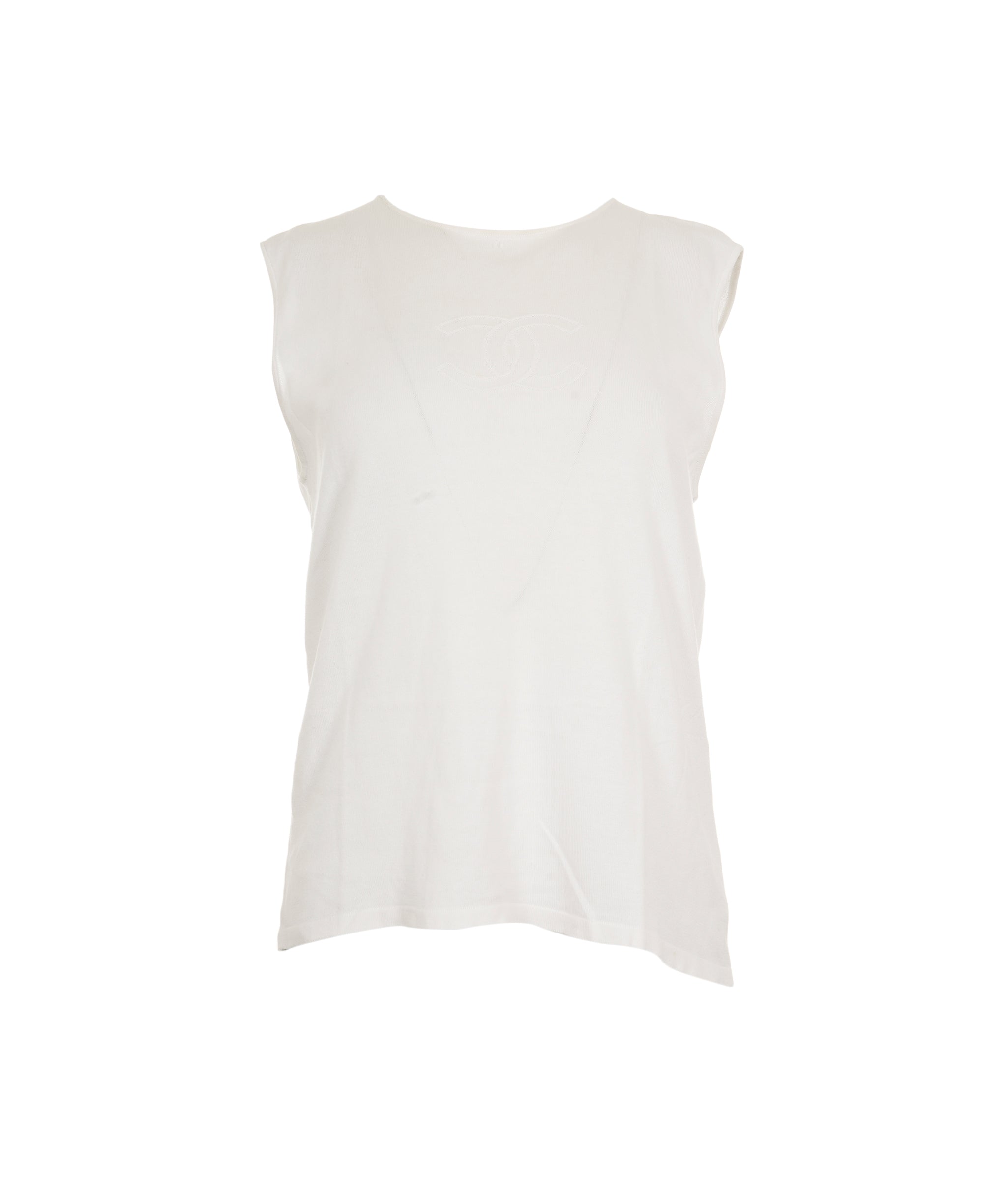 Chanel Chanel CC Knit Tank White ASL8614