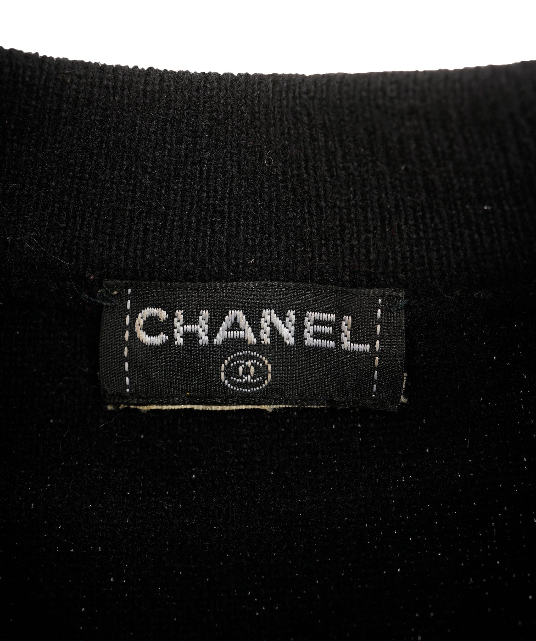 Chanel Chanel CC Logo Over Size Knit Top ASL9802