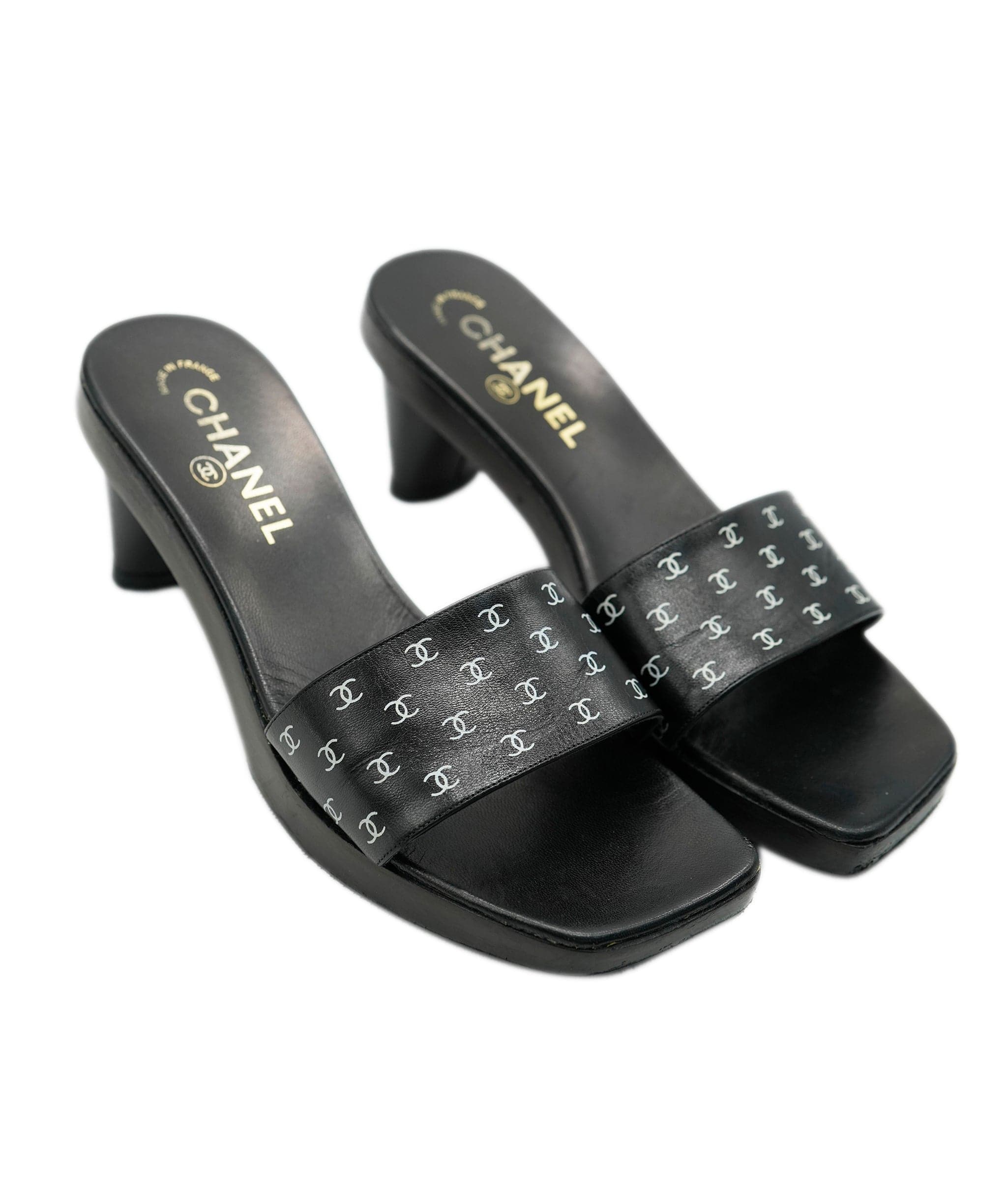 Chanel Chanel CC Logo Sandals Black ASL9939