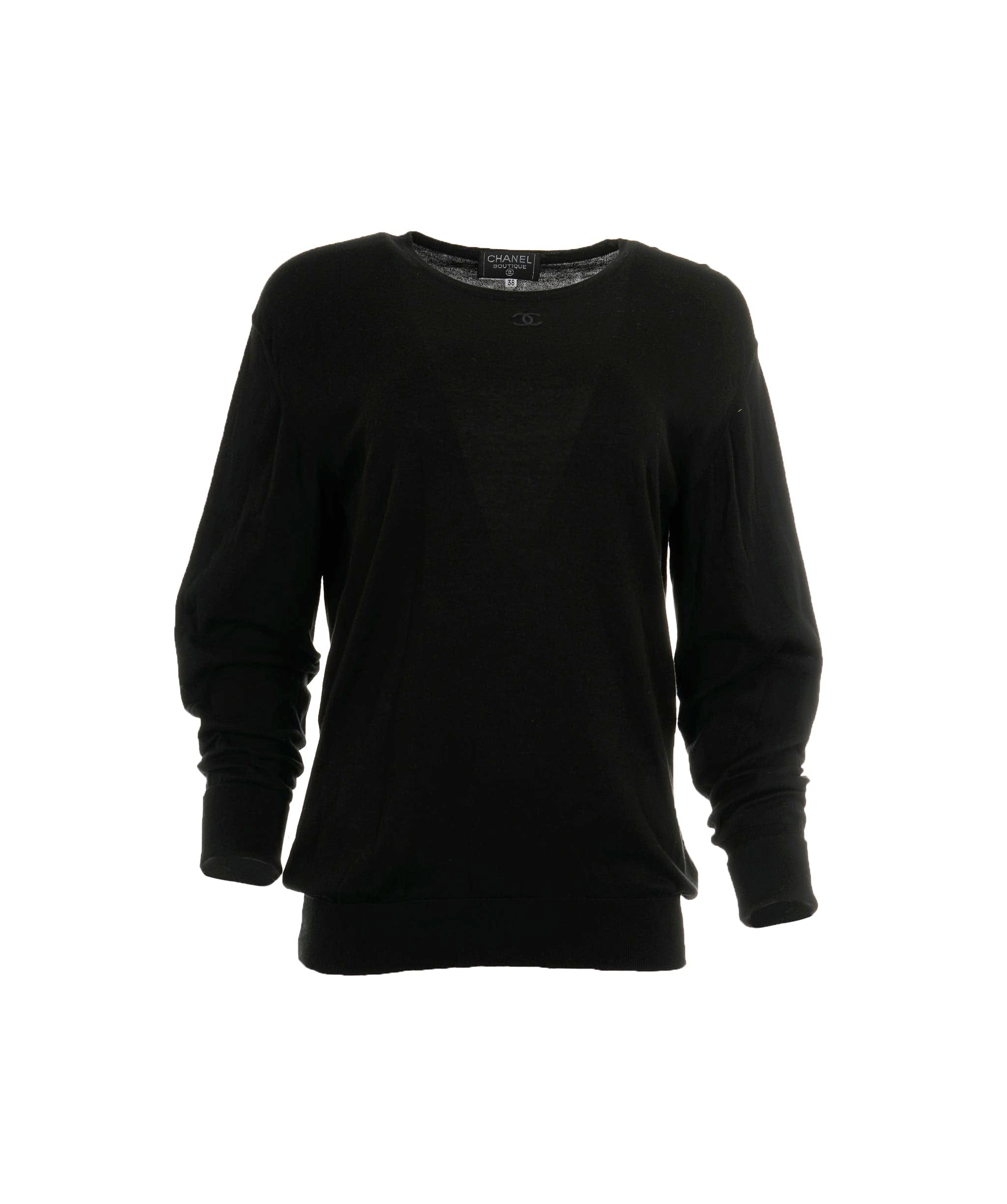 Chanel Chanel CC Long Sleeve Sweater Black ASL8272