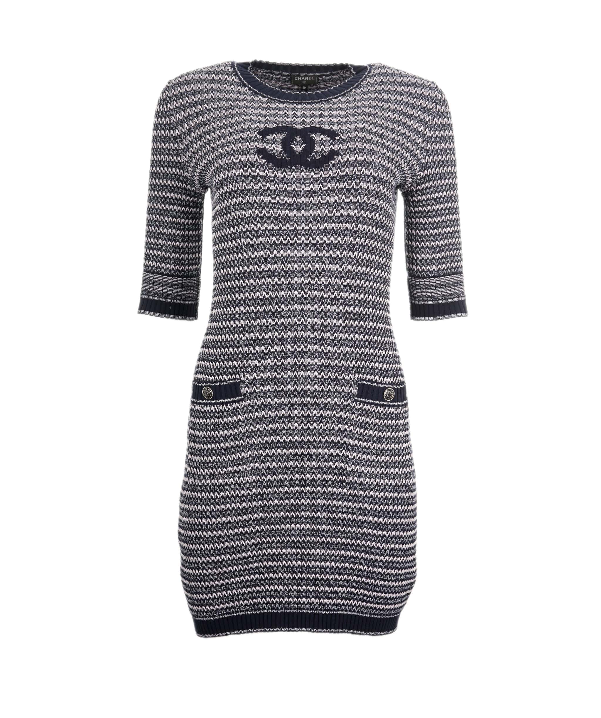 Chanel Chanel CC Navy knit dress ALC0802