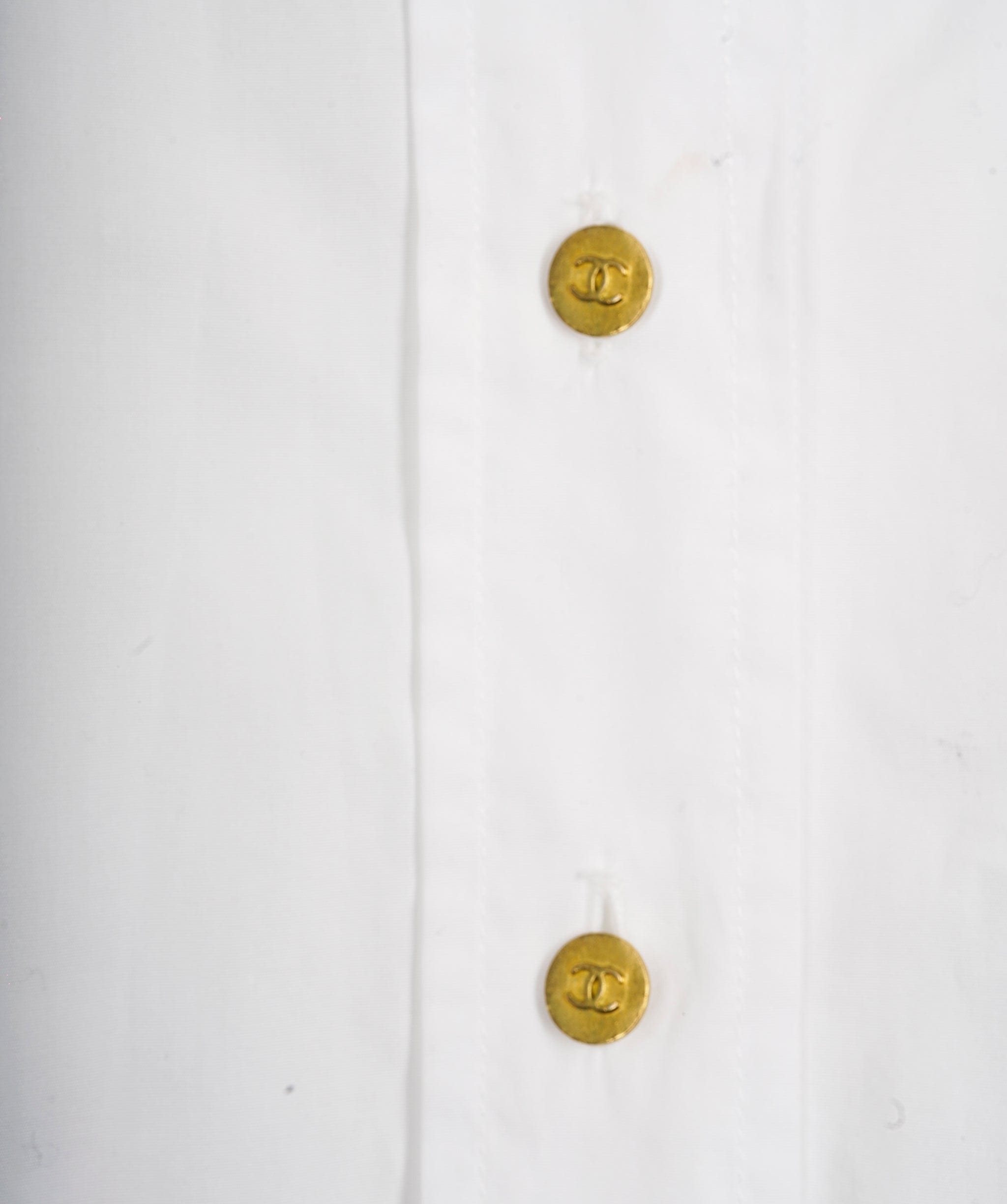 Chanel Chanel CC Pocket Button Down Shirt White ASL9547