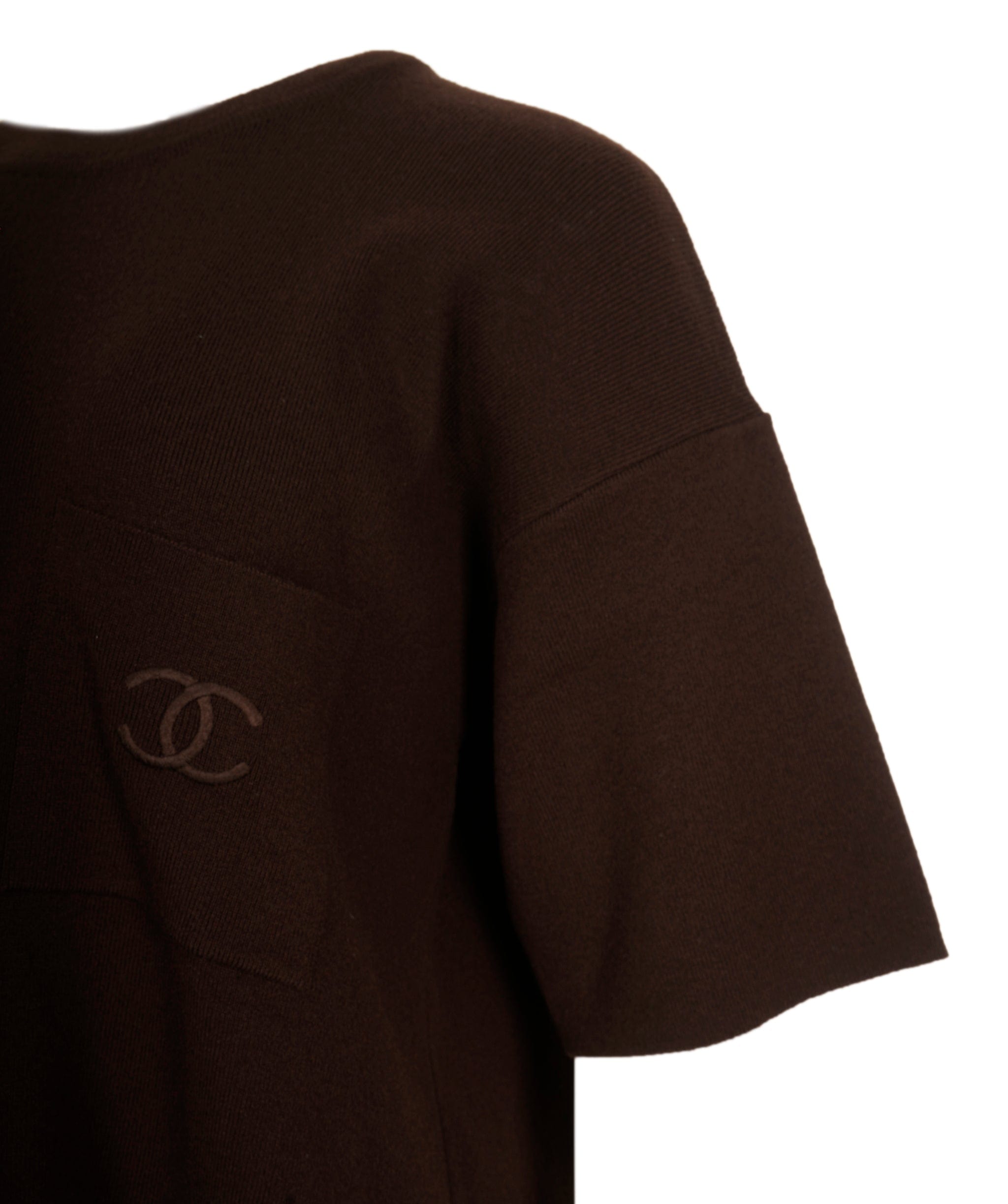 Chanel Chanel CC Pocket Oversized Sweater Brown ASL9716