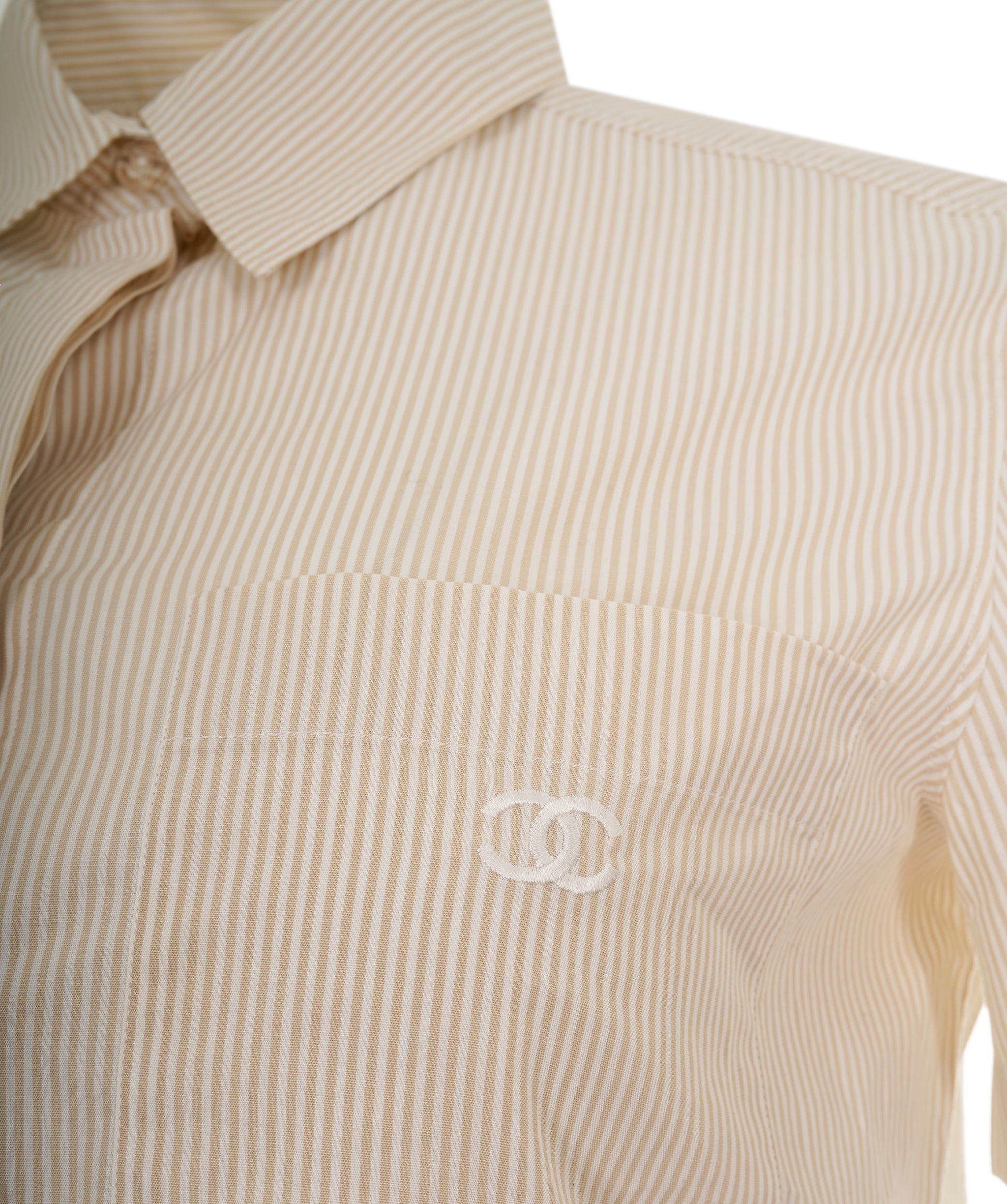 Chanel Chanel CC Pocket Stripe Shirt ASL8248