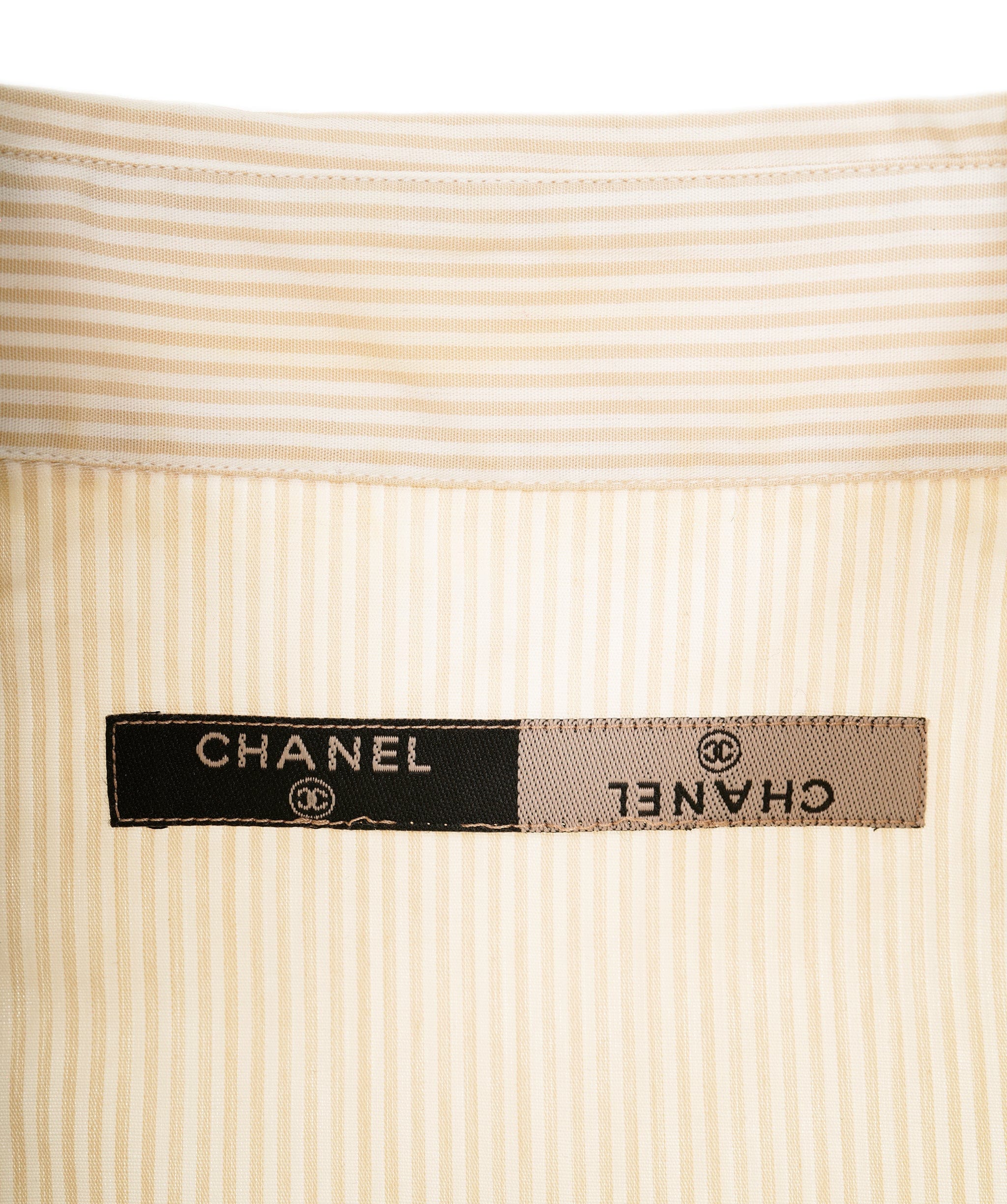 Chanel Chanel CC Pocket Stripe Shirt ASL8248