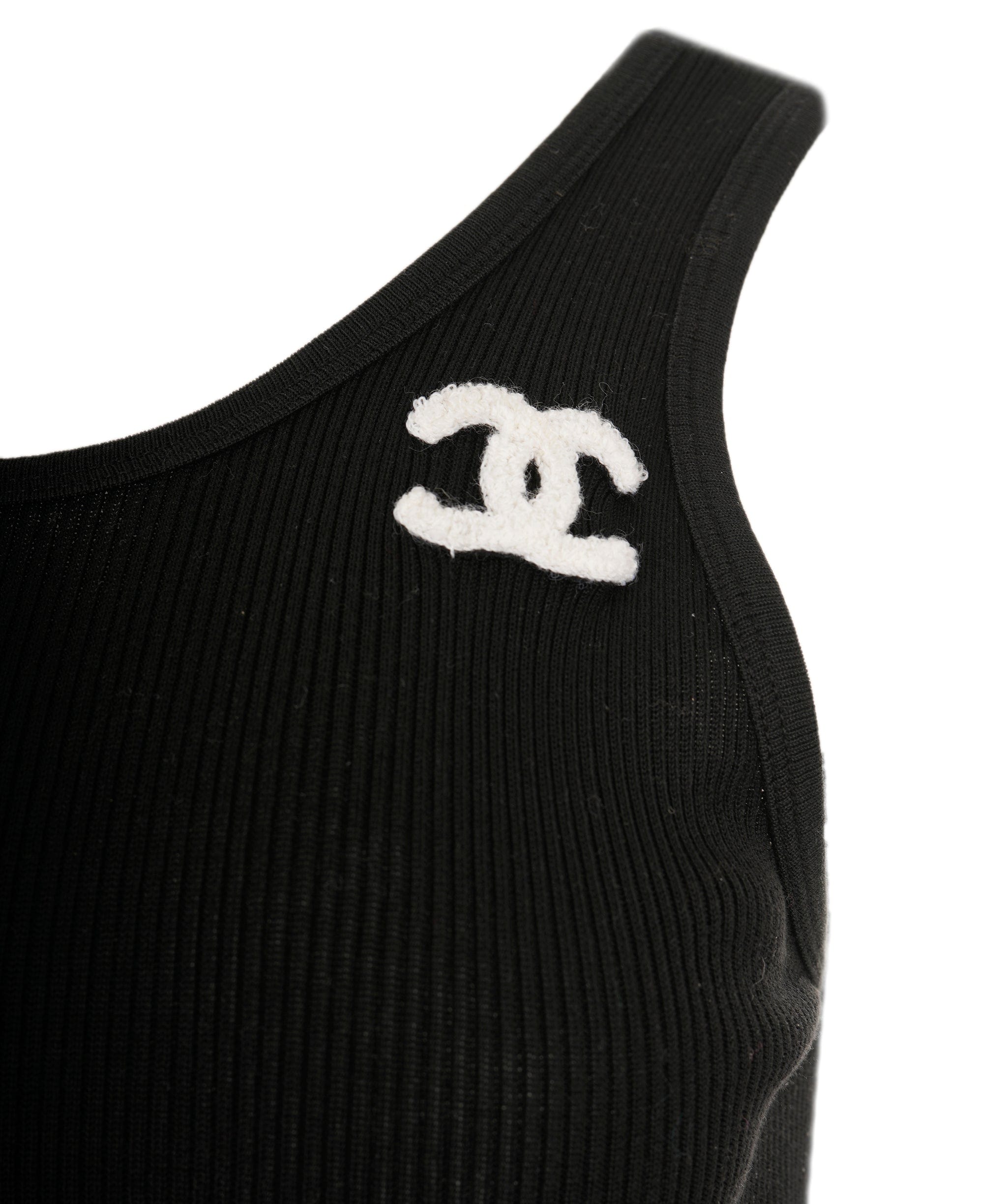 Chanel chanel cc rib tank black  ASL8496