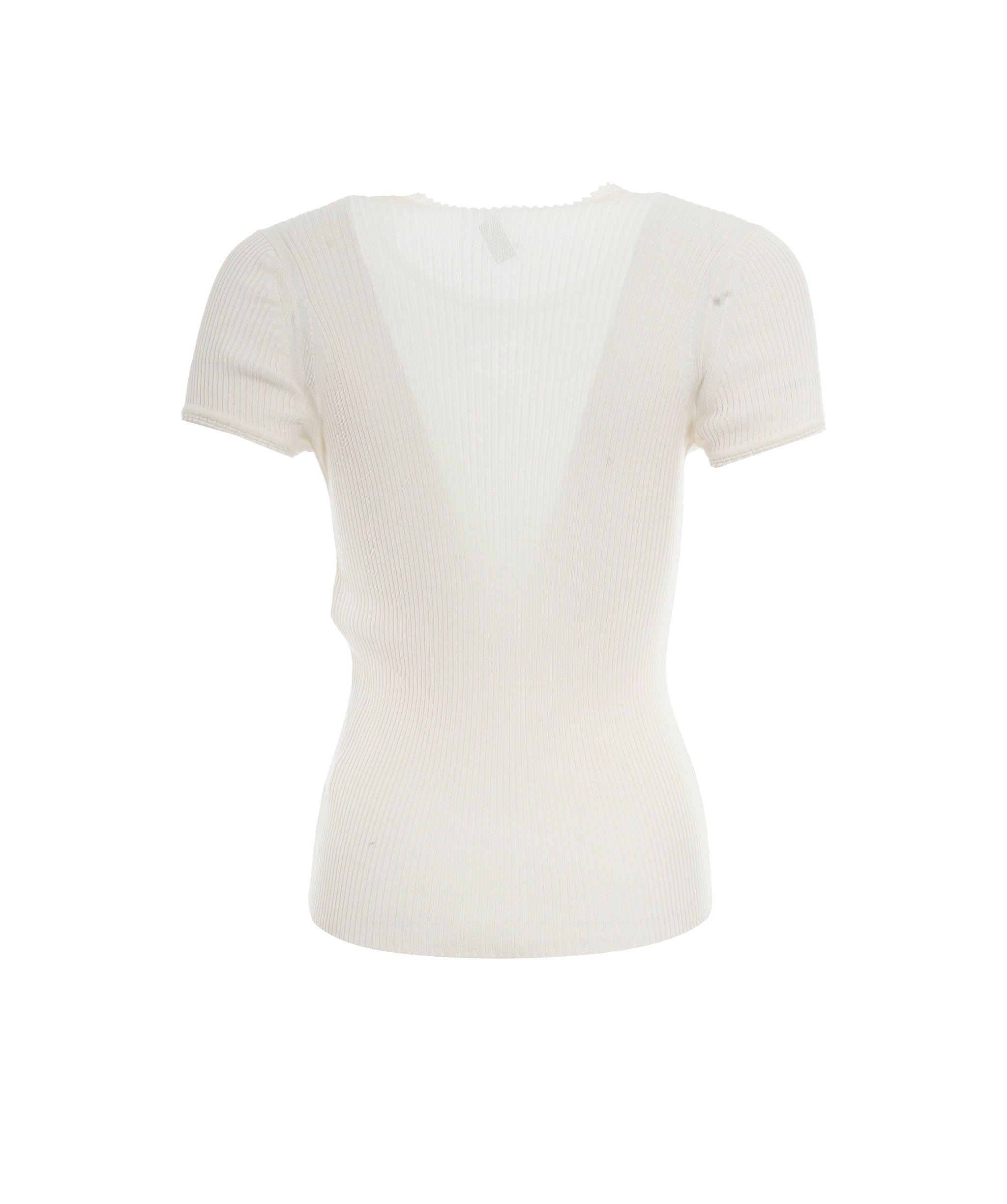 Chanel Chanel CC See-through Logo Top White ASL9550