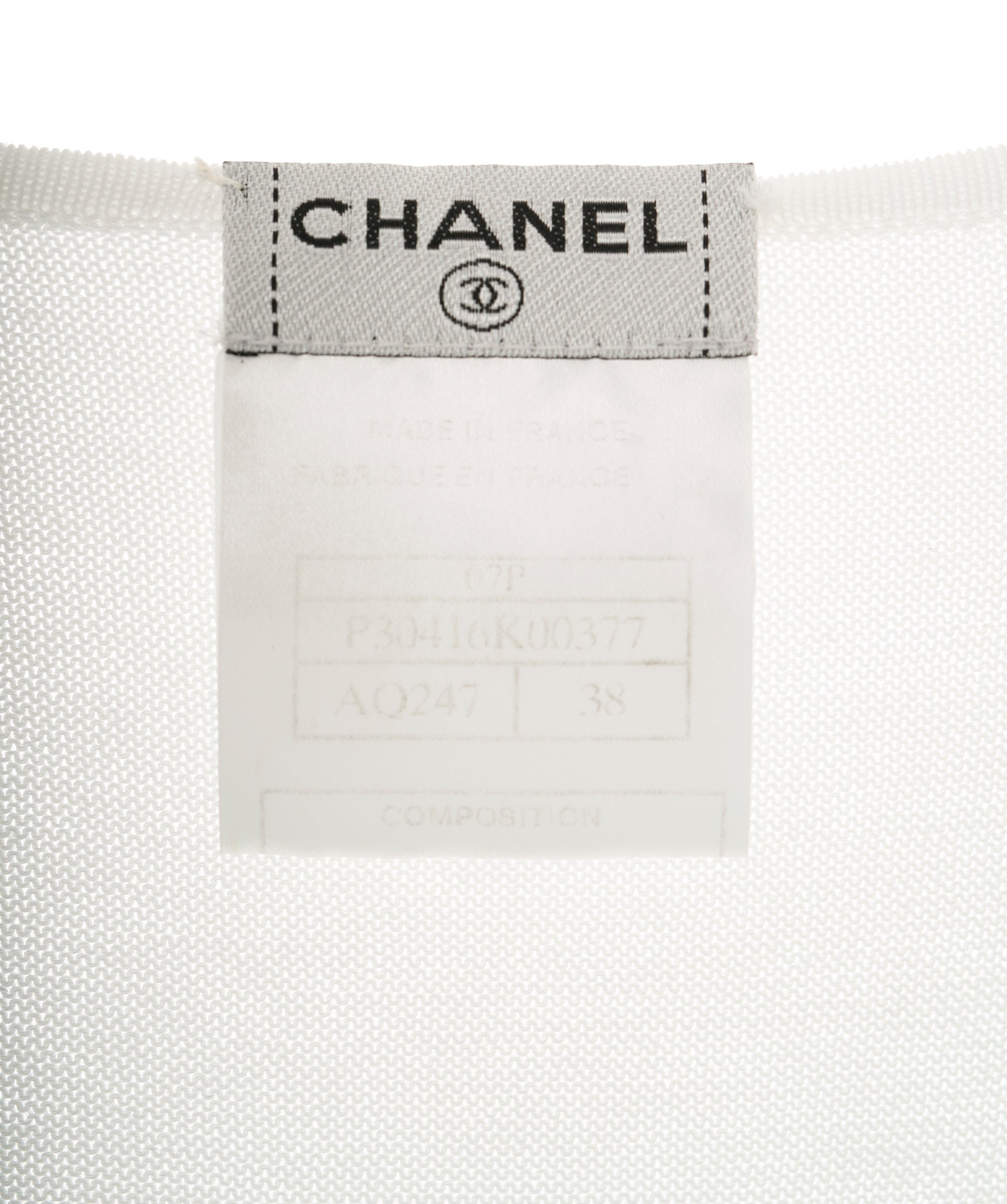 Chanel Chanel CC Stitch Knit Dress White ASL9208