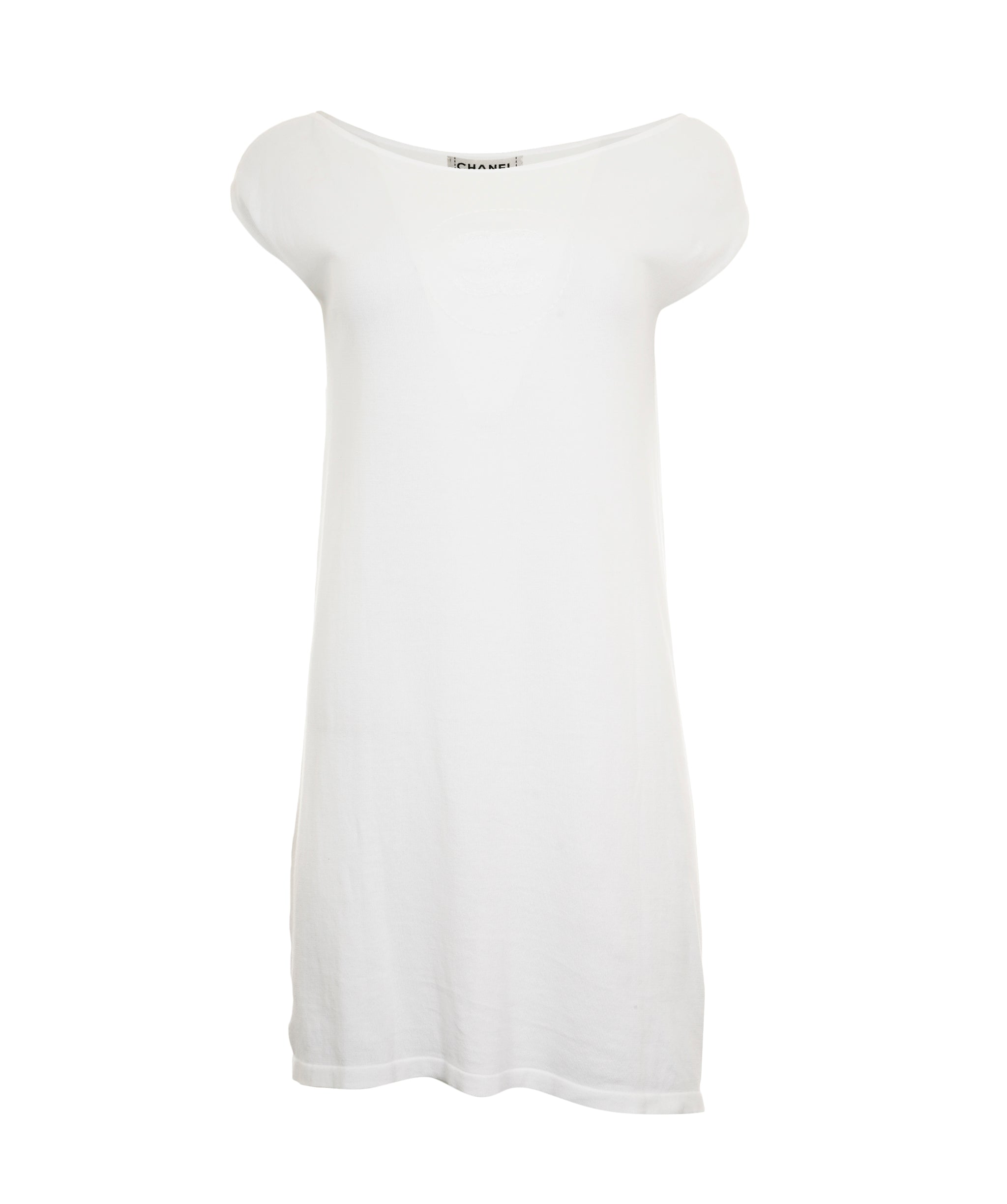 Chanel Chanel CC Stitch Knit Dress White ASL9208