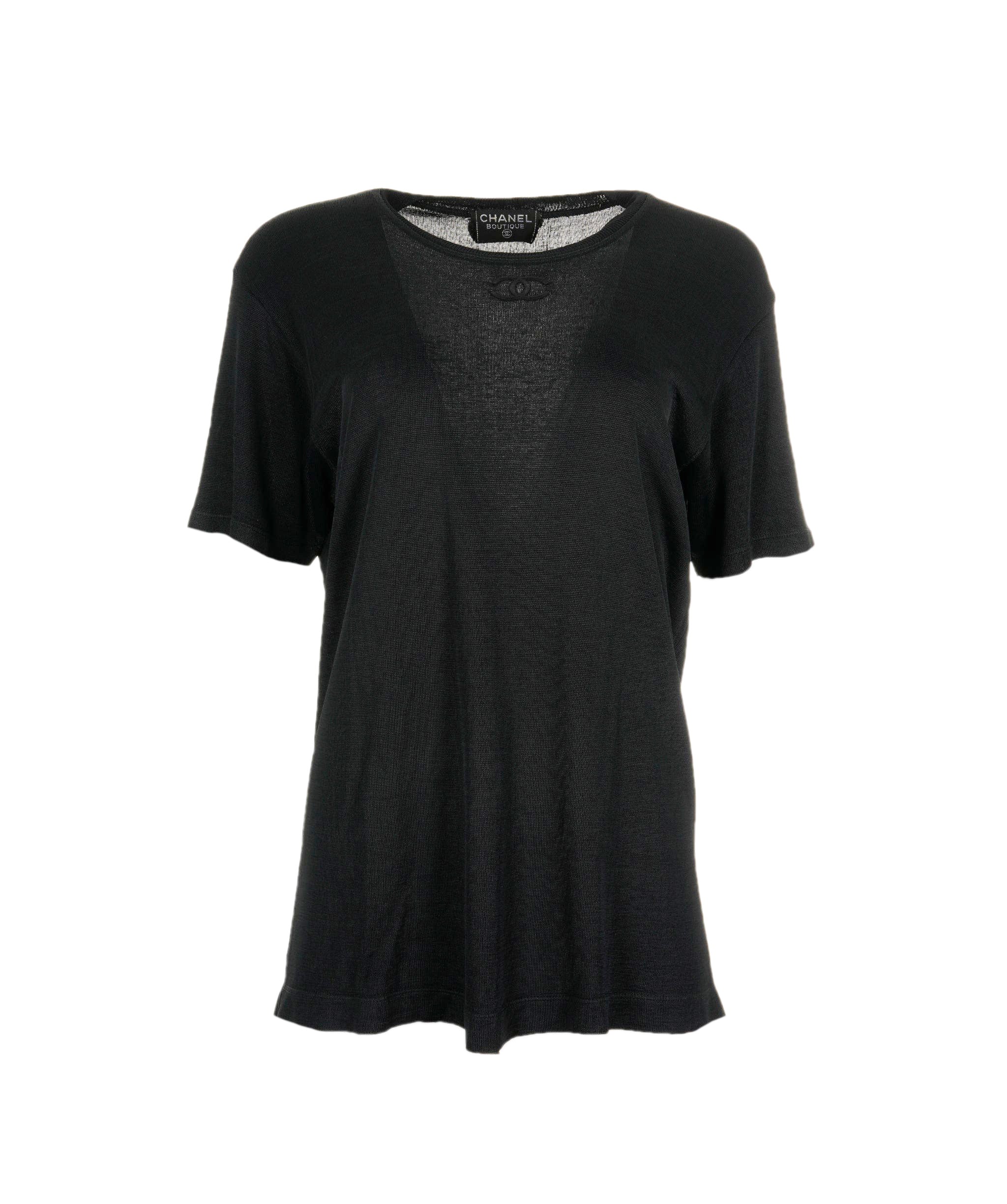 Chanel Chanel CC Summer Knit Top Black ASL8302