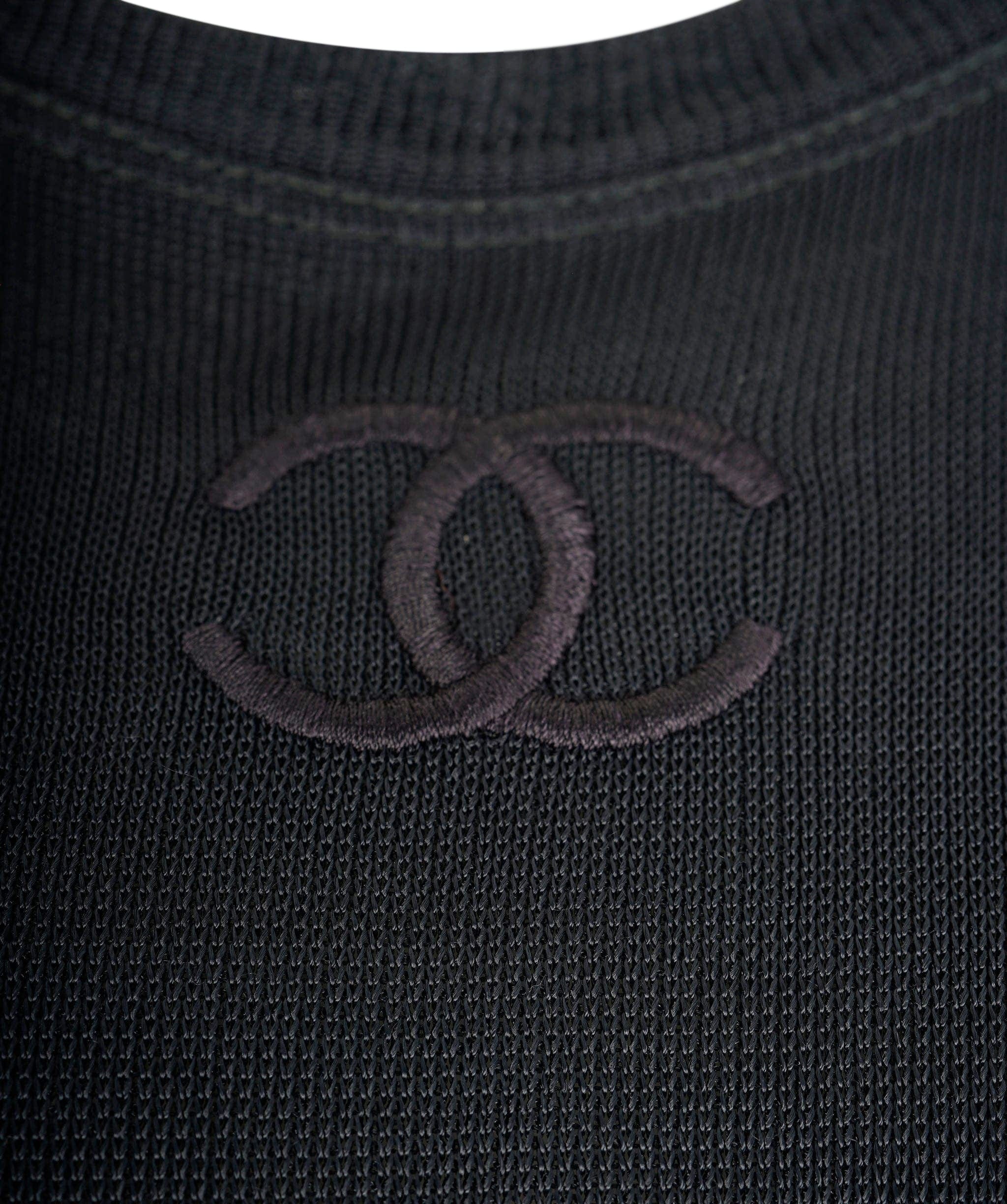 Chanel Chanel CC Summer Knit Top Black ASL8302