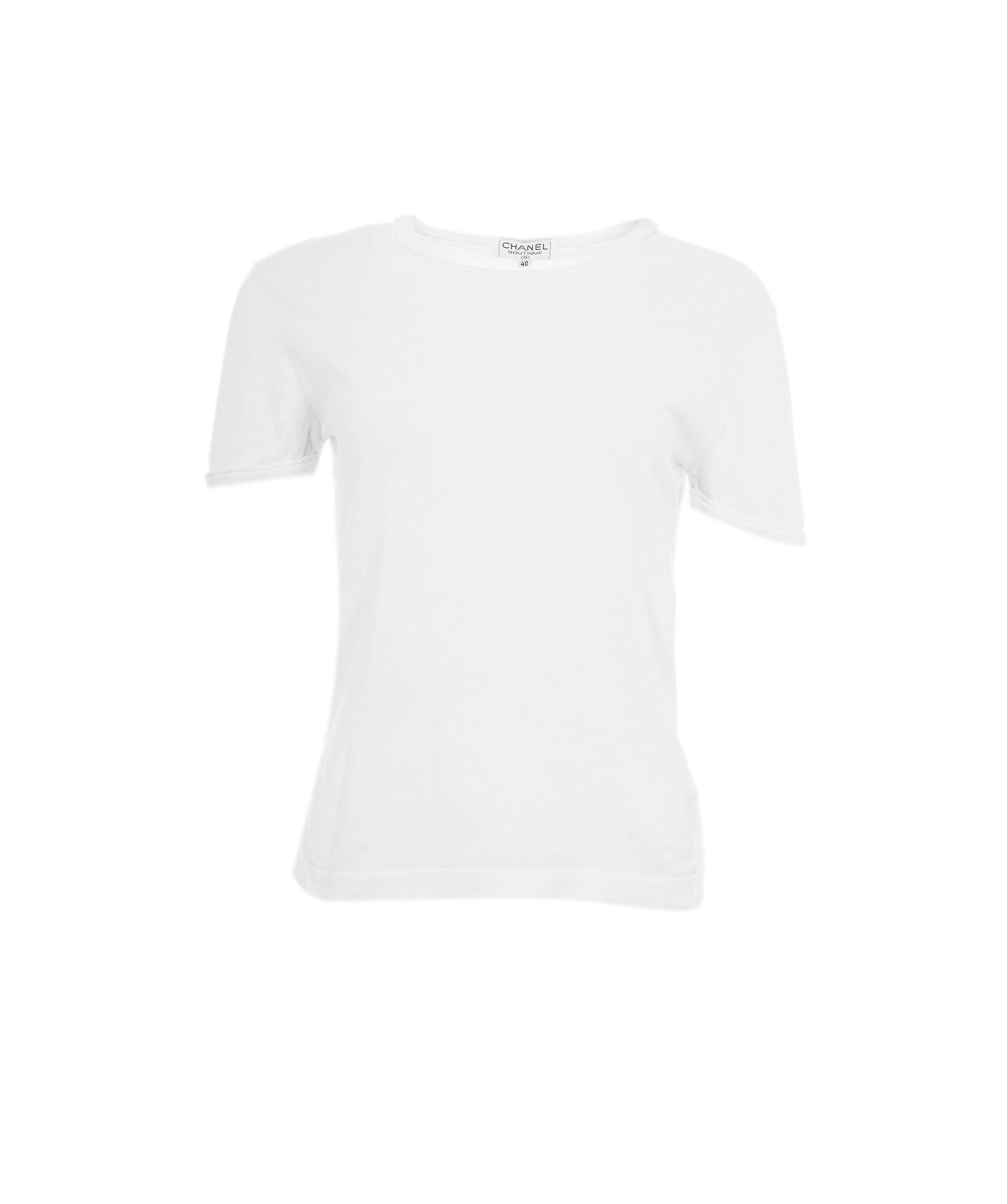 Chanel Chanel CC Summer Knit Top White ASL8273