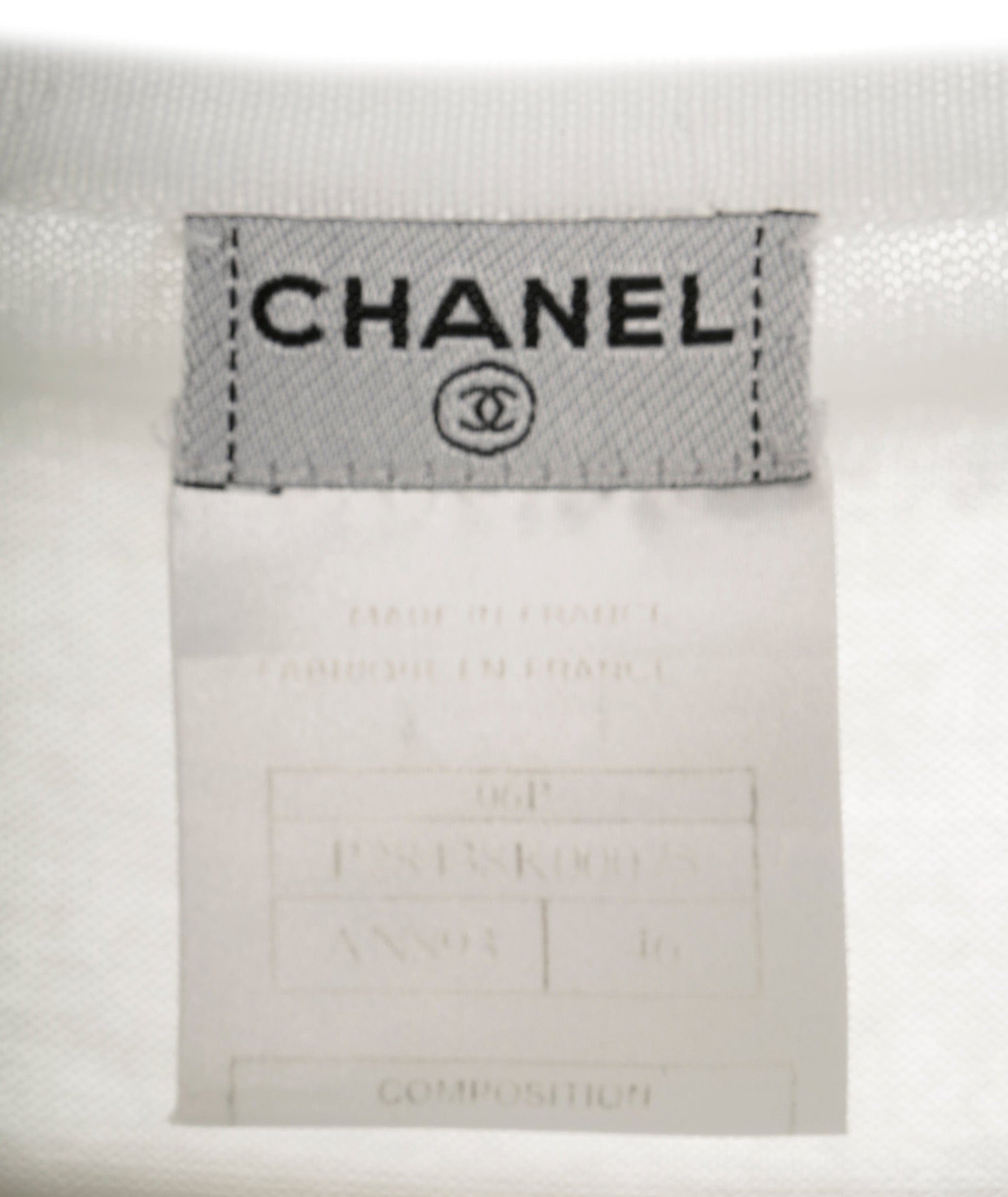 Chanel Chanel CC Summer Knit Top White ASL9009