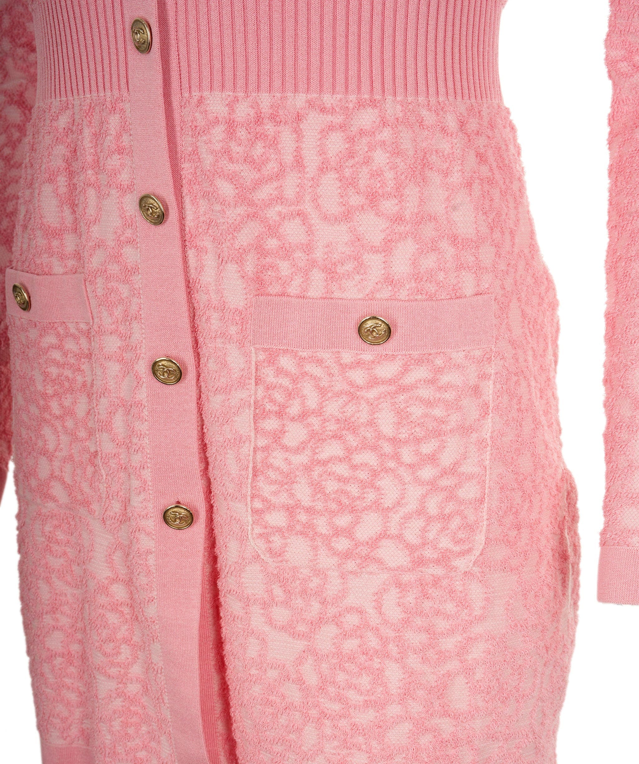 Chanel Chanel Dress cardigan pink camelias 21C FR36 P70364K10009 AVC1711