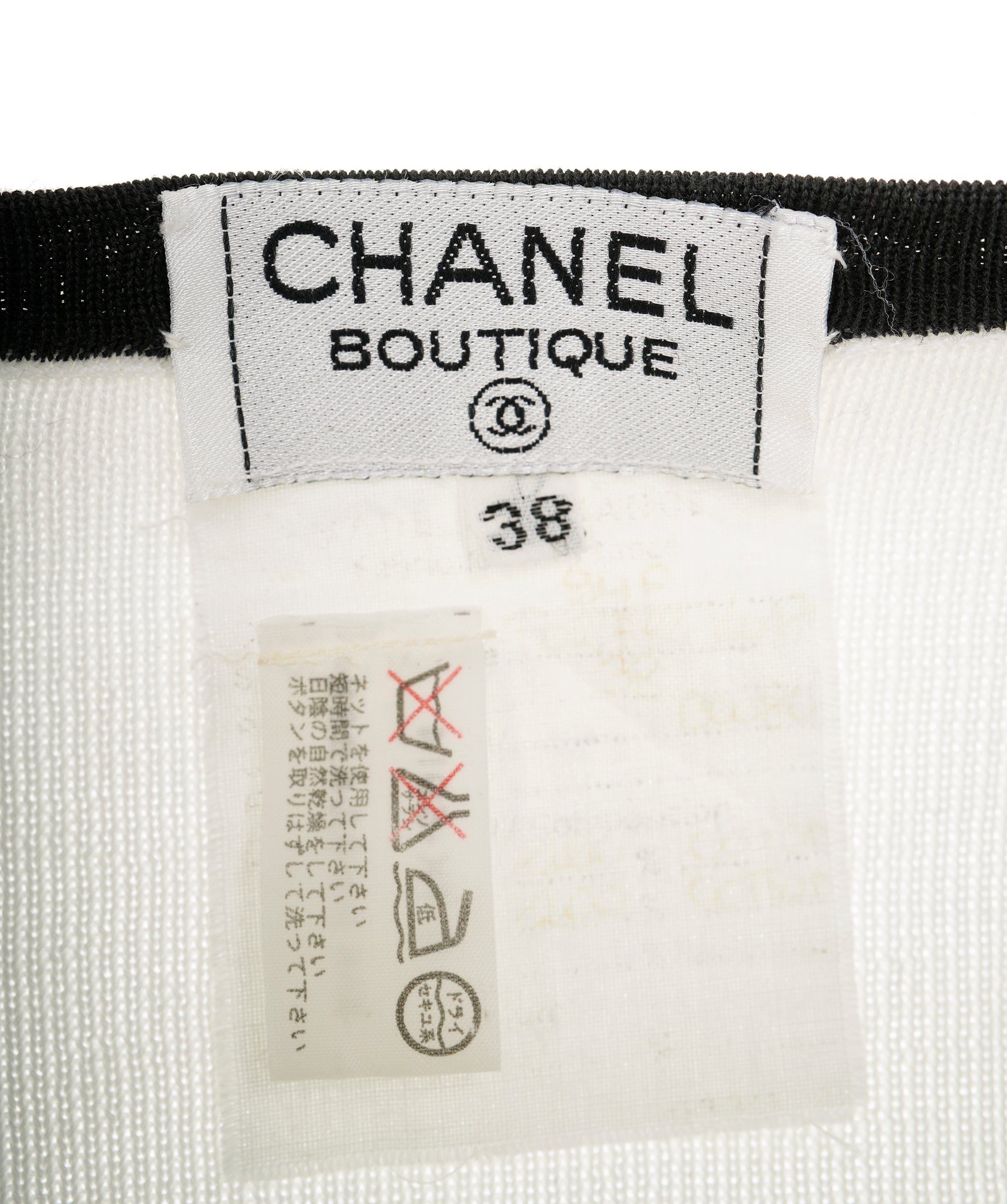 Chanel Chanel Gold Button Cropped Cardigan White ASL9341