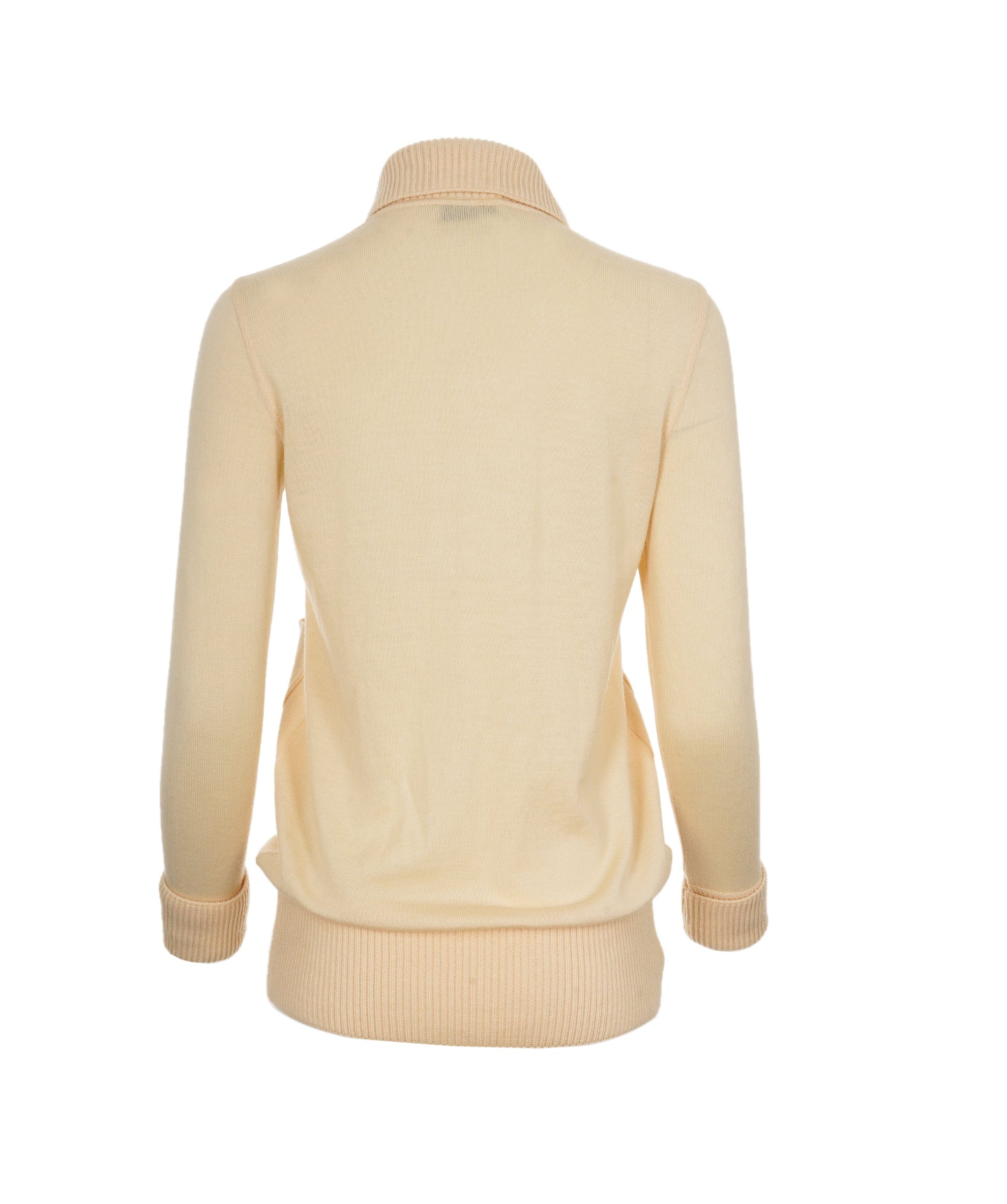 Chanel Chanel Gold Buttons Sweater Ivory ASL6838