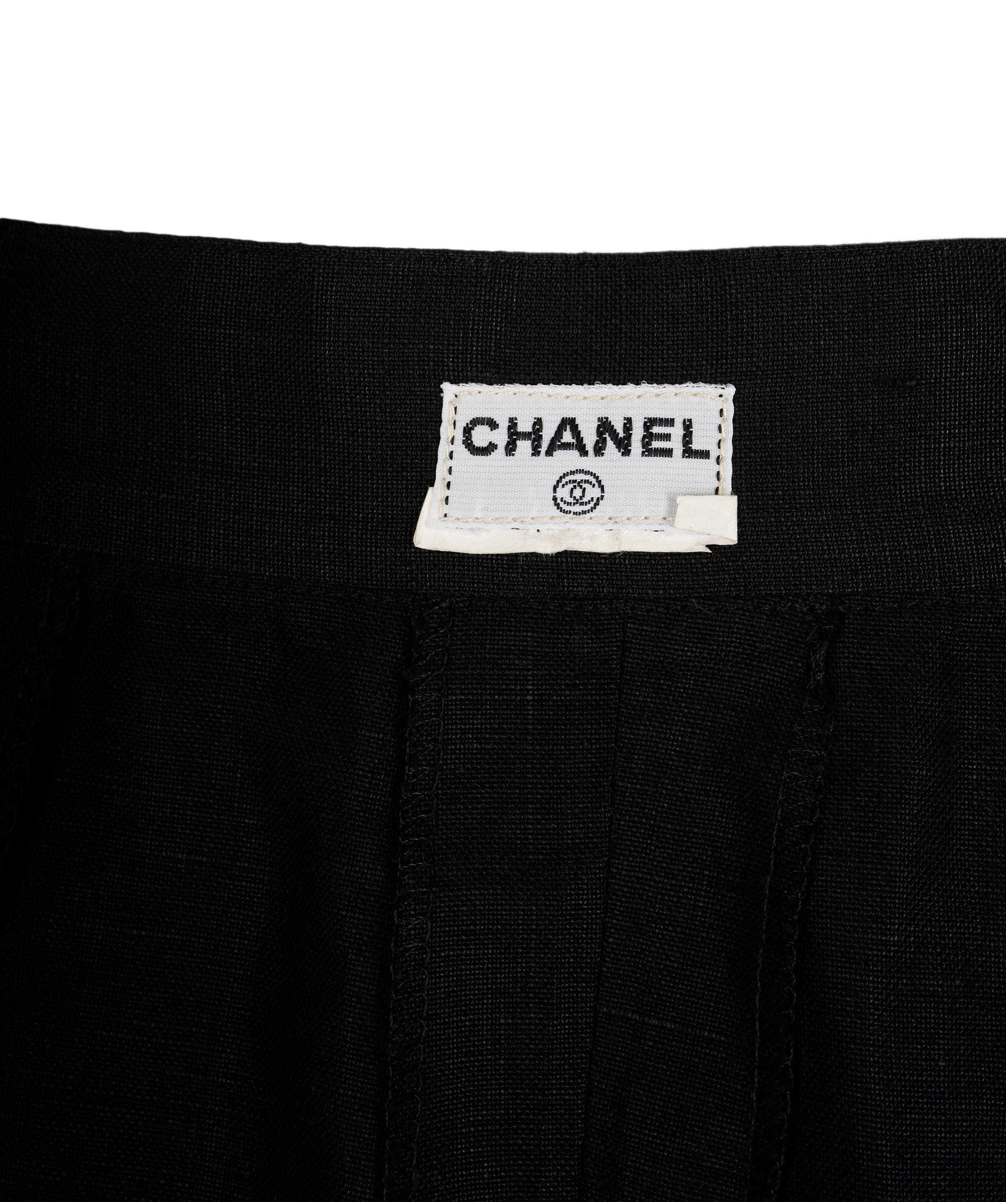 Chanel Chanel Gold CC Buttons Skirt Black  ASL8595