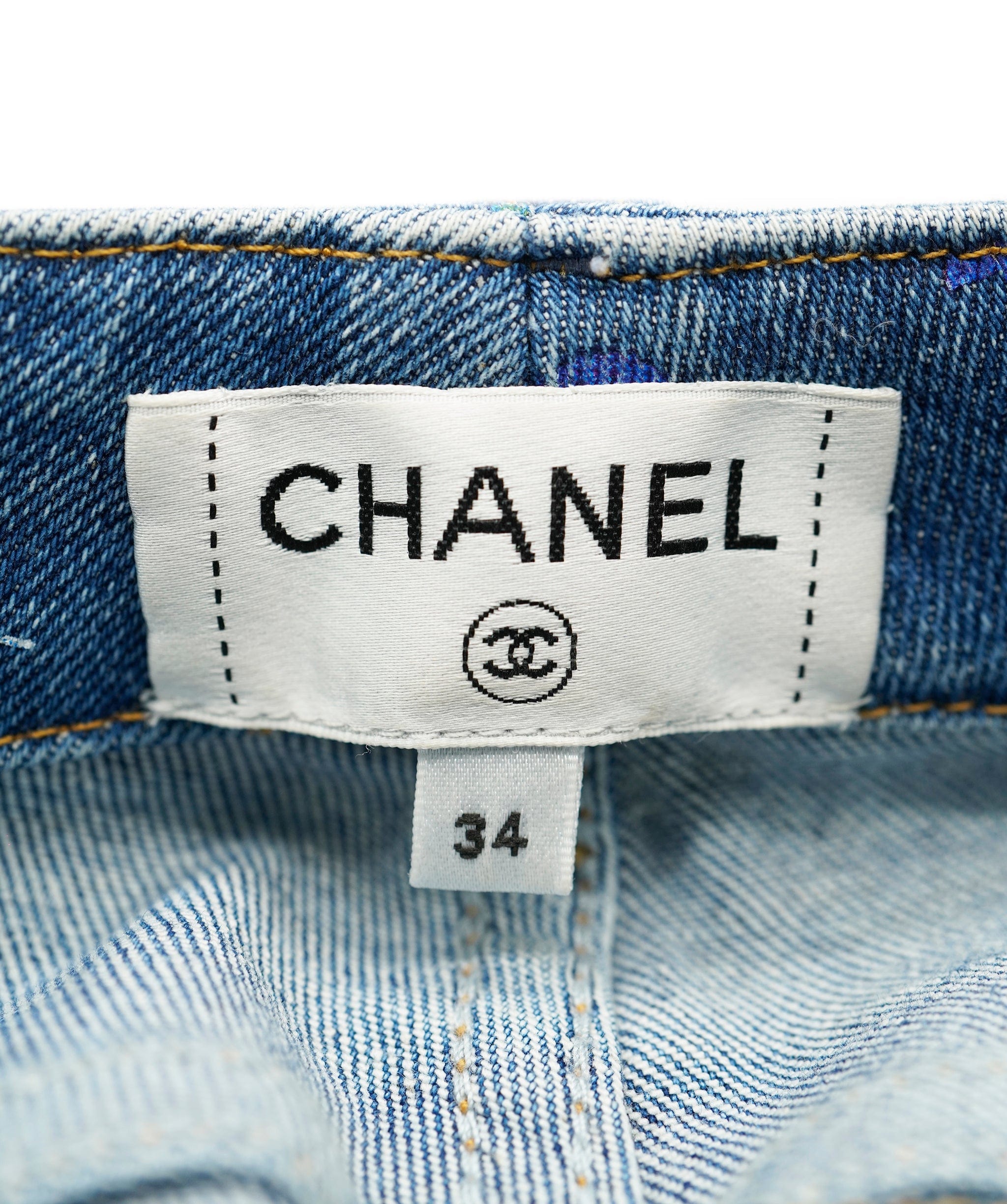 Chanel Chanel Jeans blue denim multicolored logo SS 2022 AVC1857