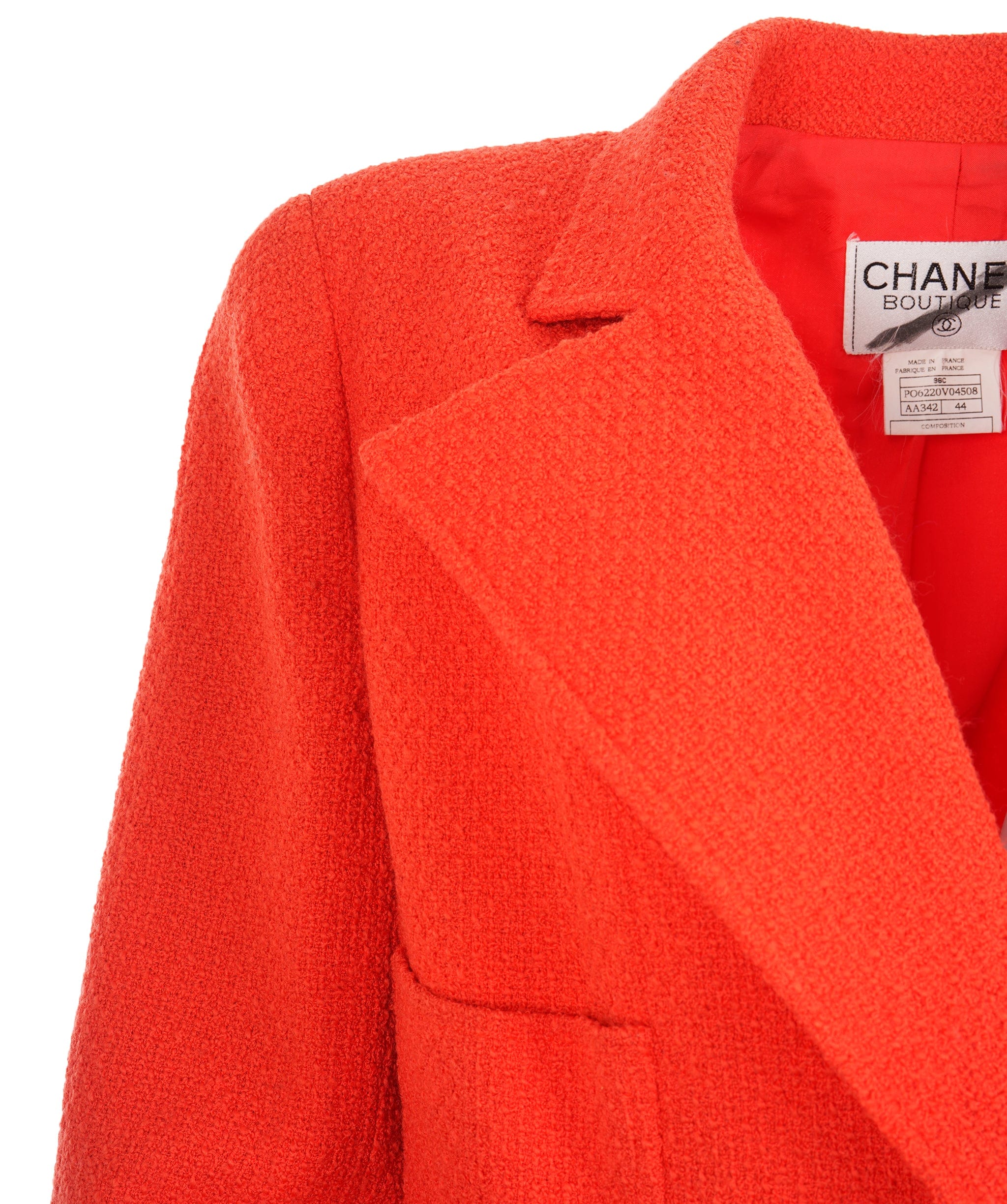 Chanel Chanel laine rouge suit 96C FR44  AVC1636