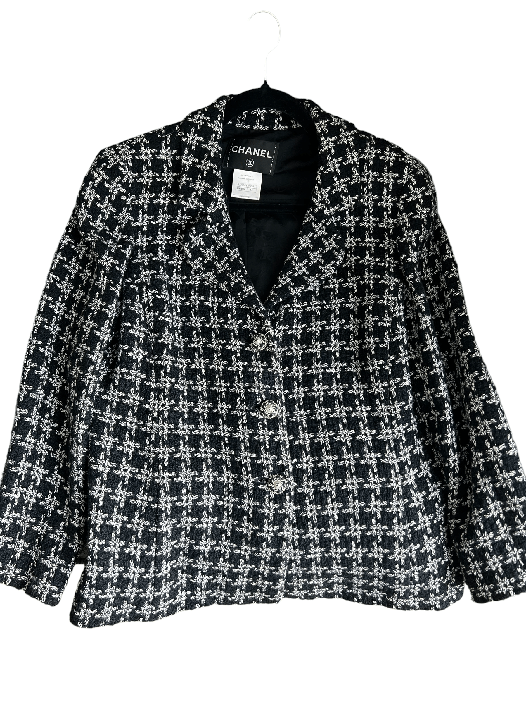 Chanel Chanel P37 Tweed Jacket Black ASL9352