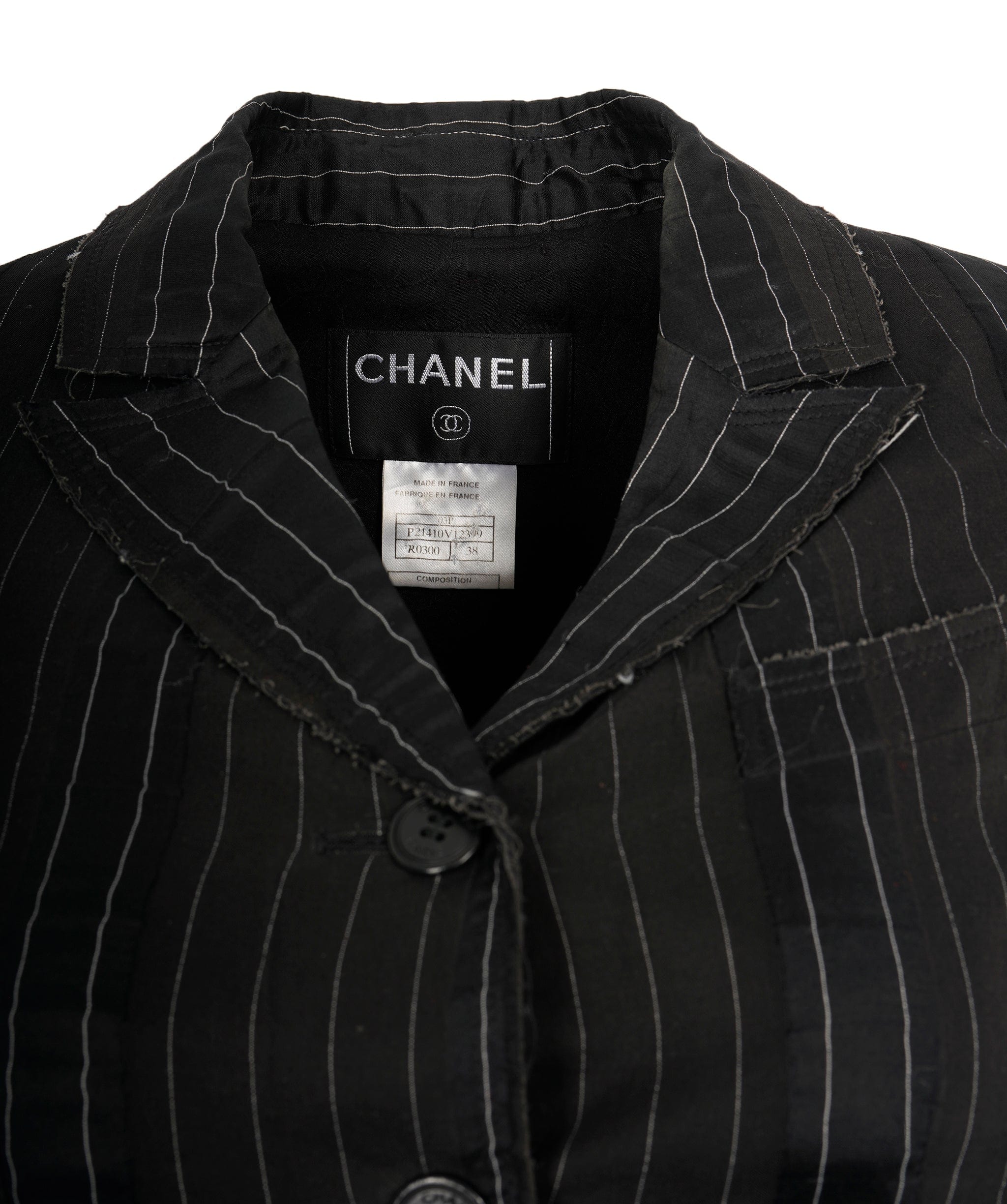 Chanel Chanel Pinstripe Black Blazer  ALC1046