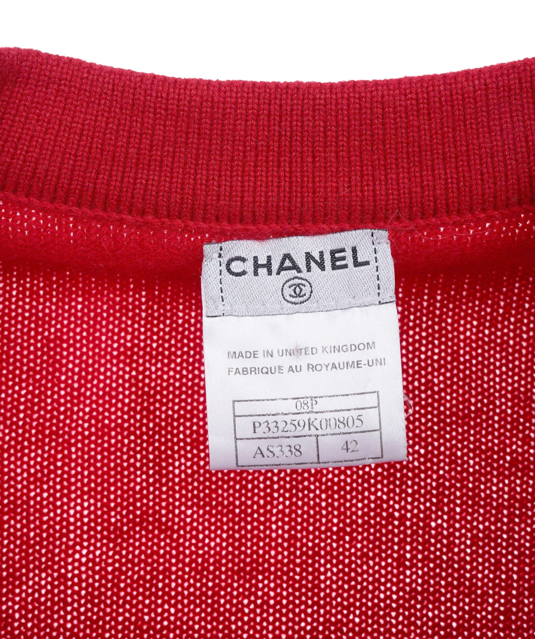 Chanel Chanel red cardigan  ALL0495