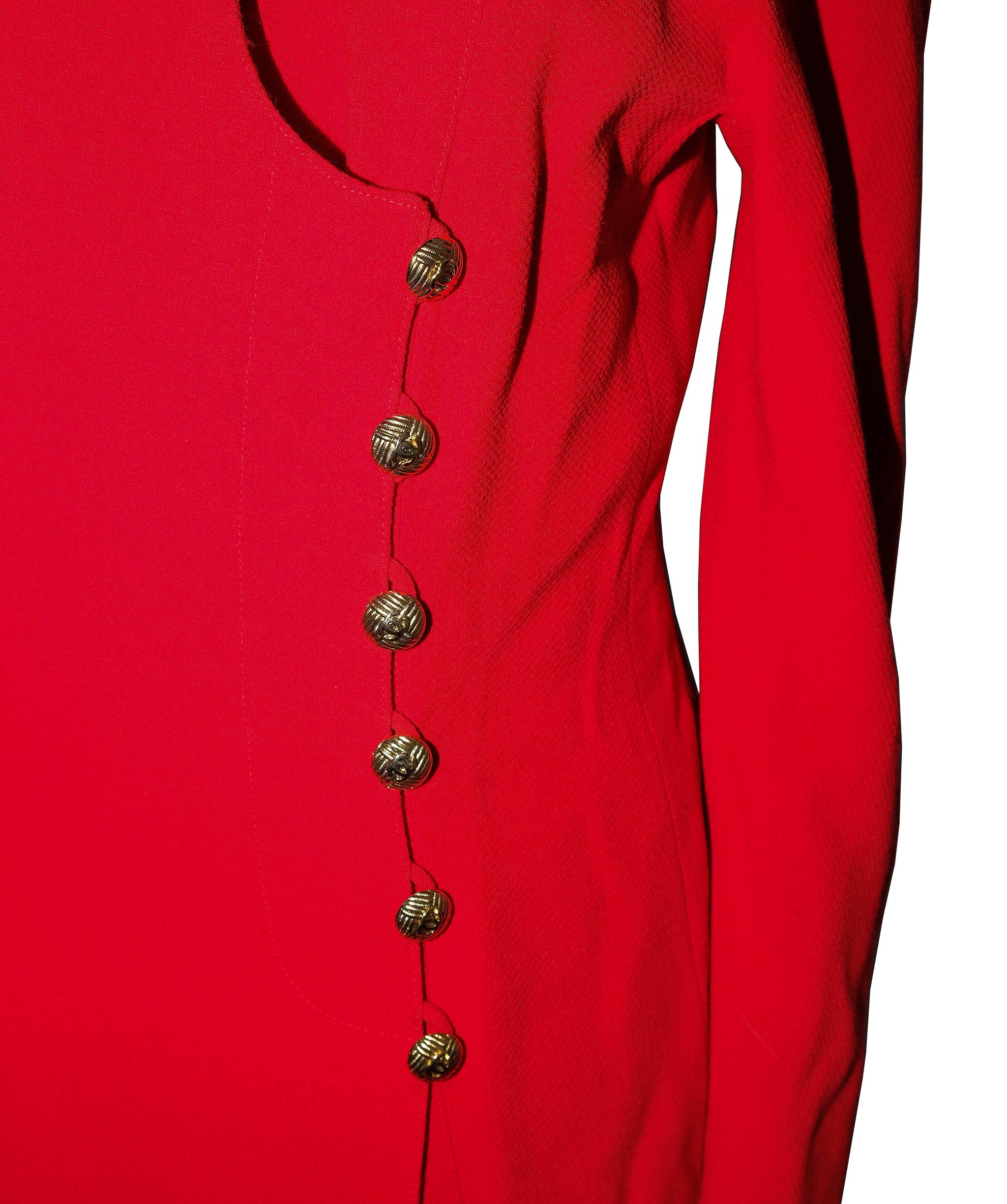 Chanel Chanel Red Dress Jacket 38 RJC2332