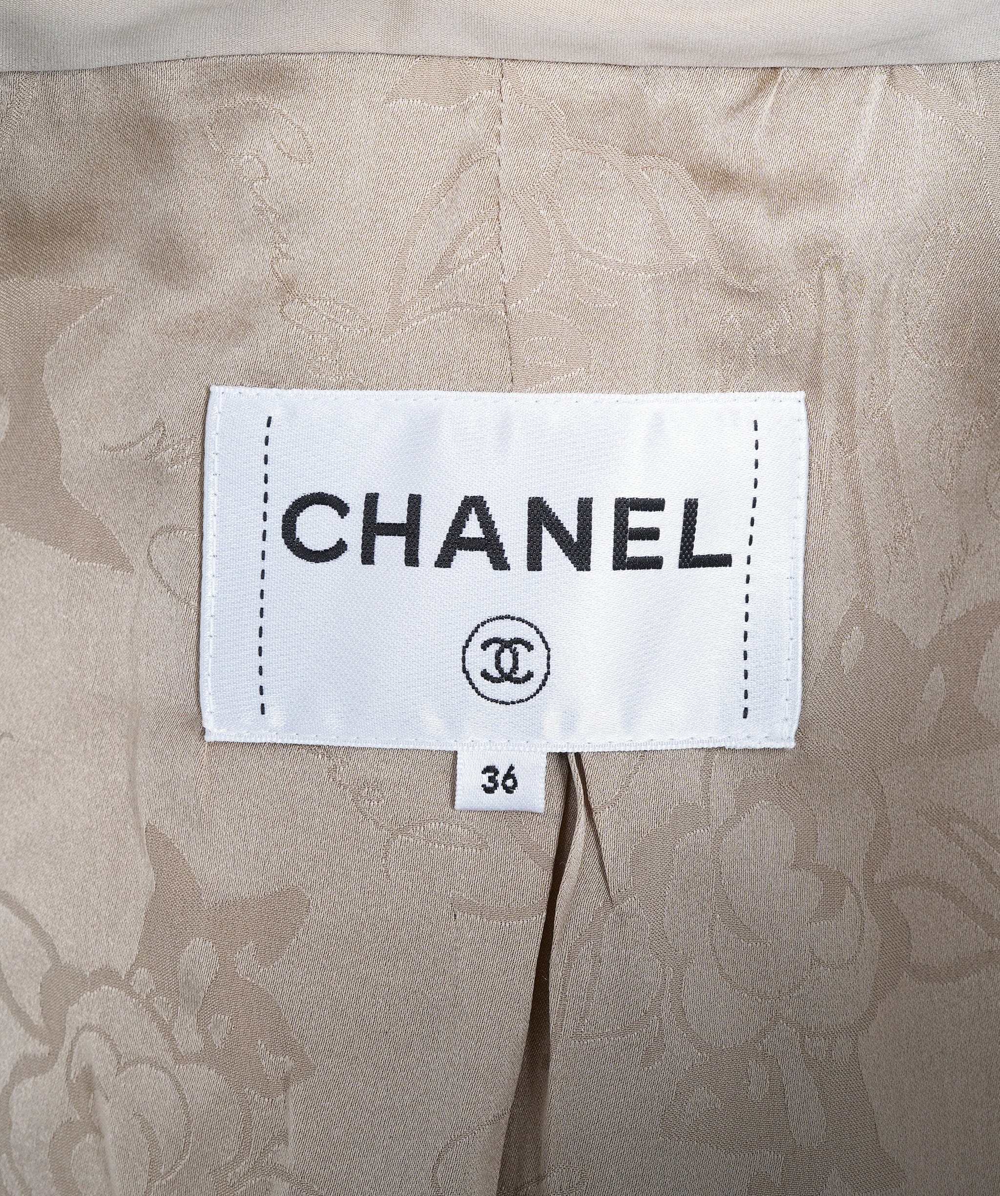 Chanel Chanel sandy trench with chanel buttons ASL9990