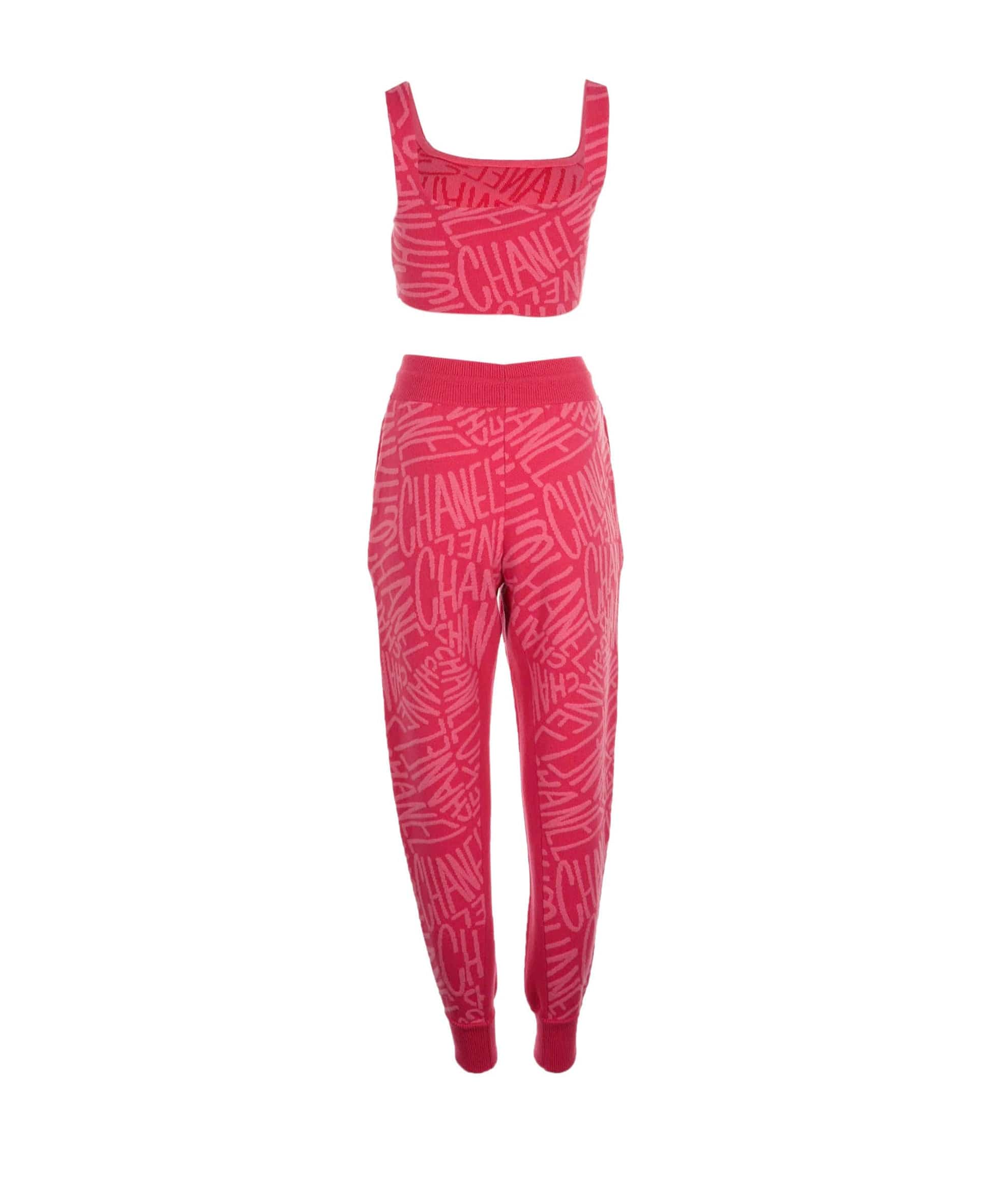 Chanel Chanel Set cachemere red and pink Jogging FR36  and Top FR38 AVC1325