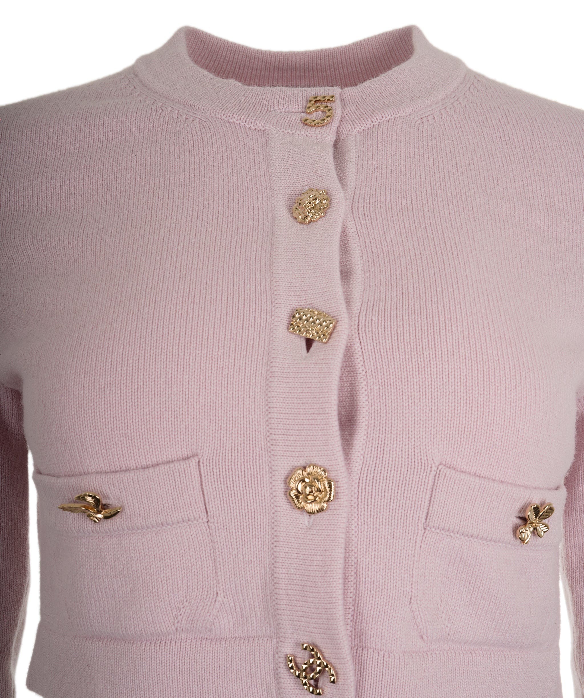 Chanel Chanel Short cardigan pink charms 22B FR36  AVC1327