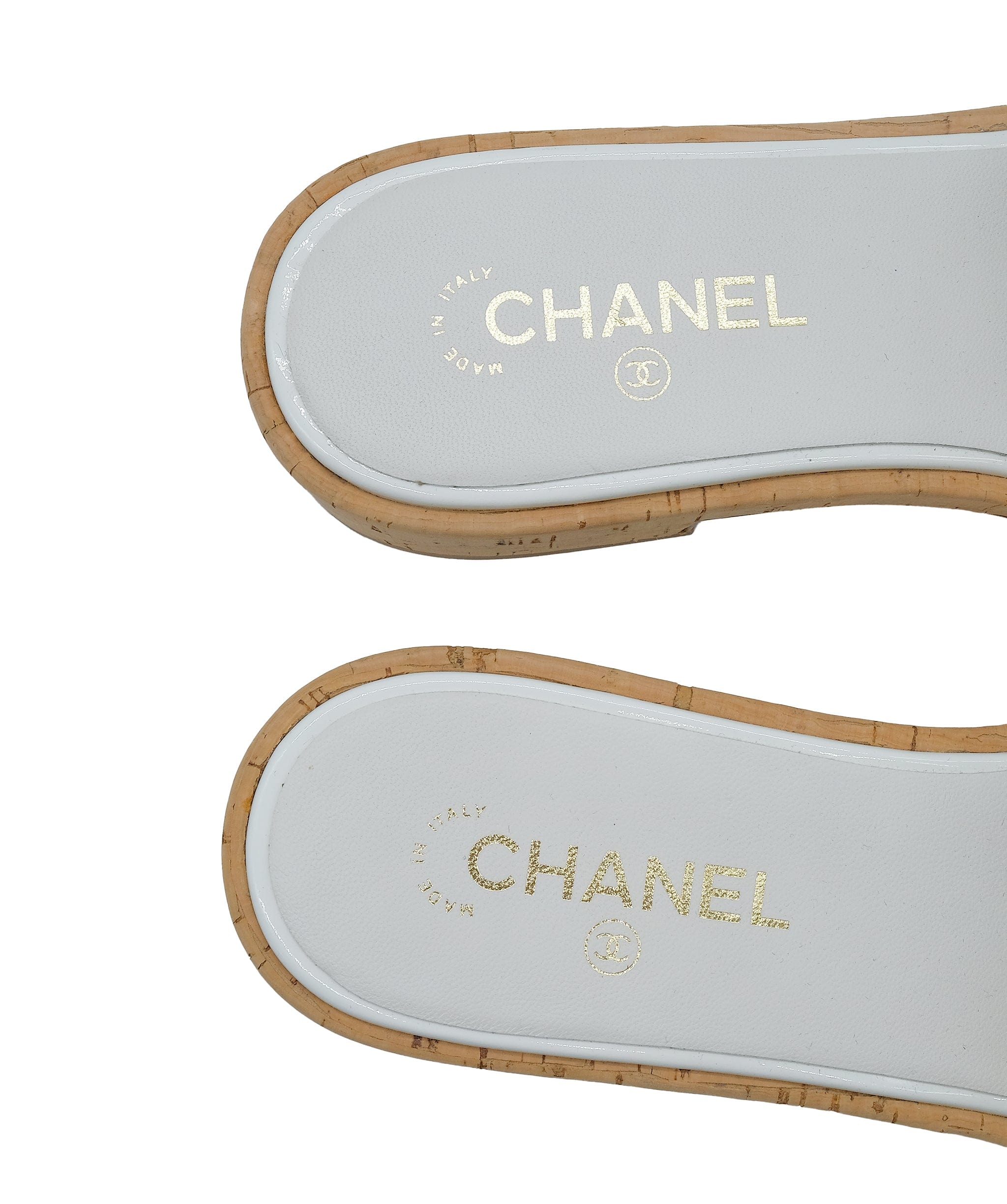 Chanel Chanel Slide Cork White Size 40.5C RJC2891