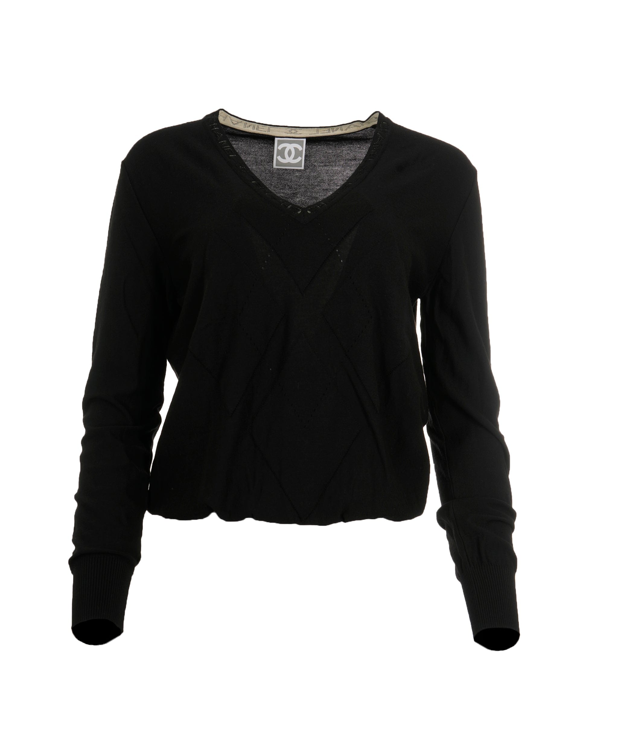 Chanel Chanel Sports 07A Logo Line Sweater Black