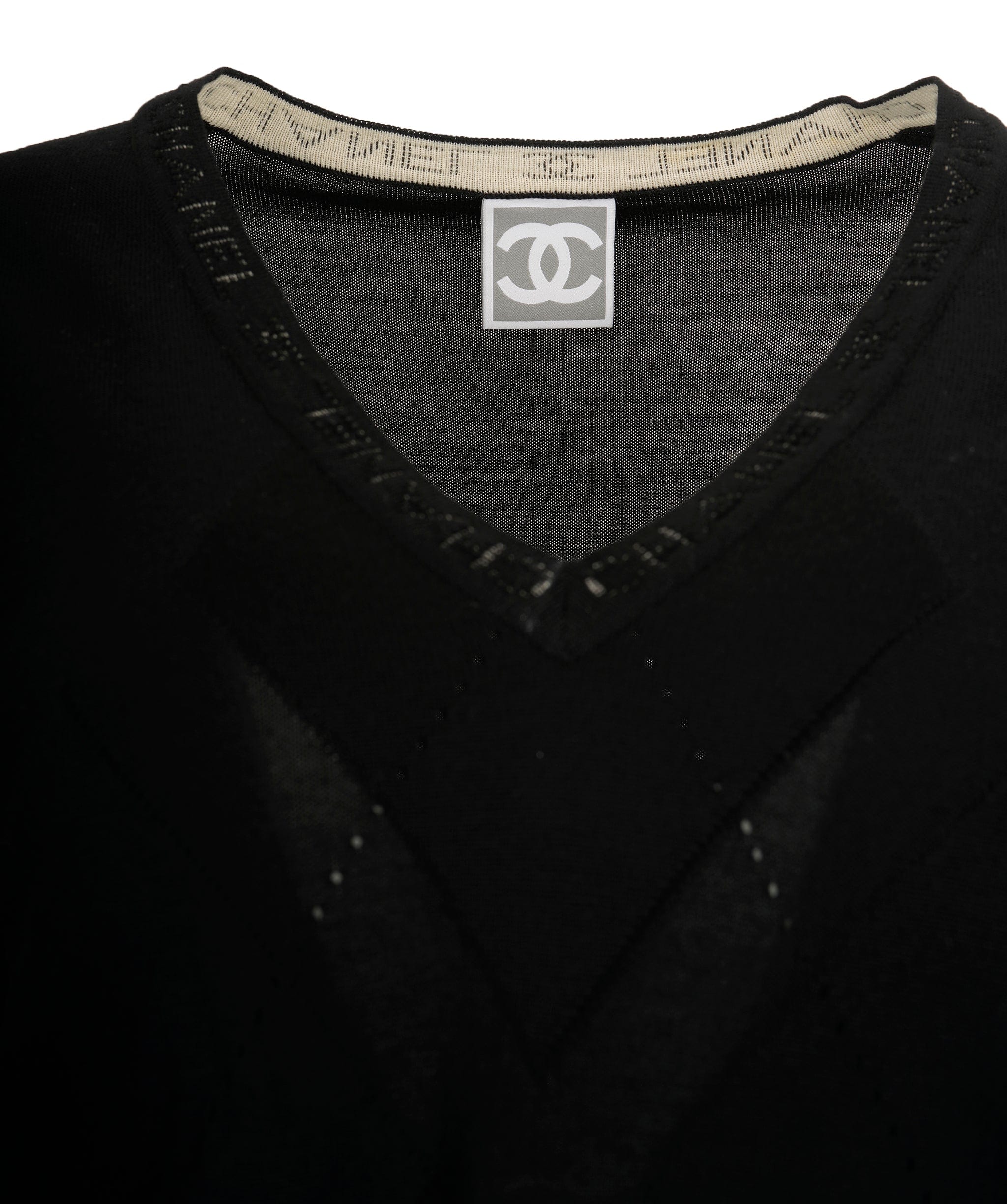 Chanel Chanel Sports 07A Logo Line Sweater Black