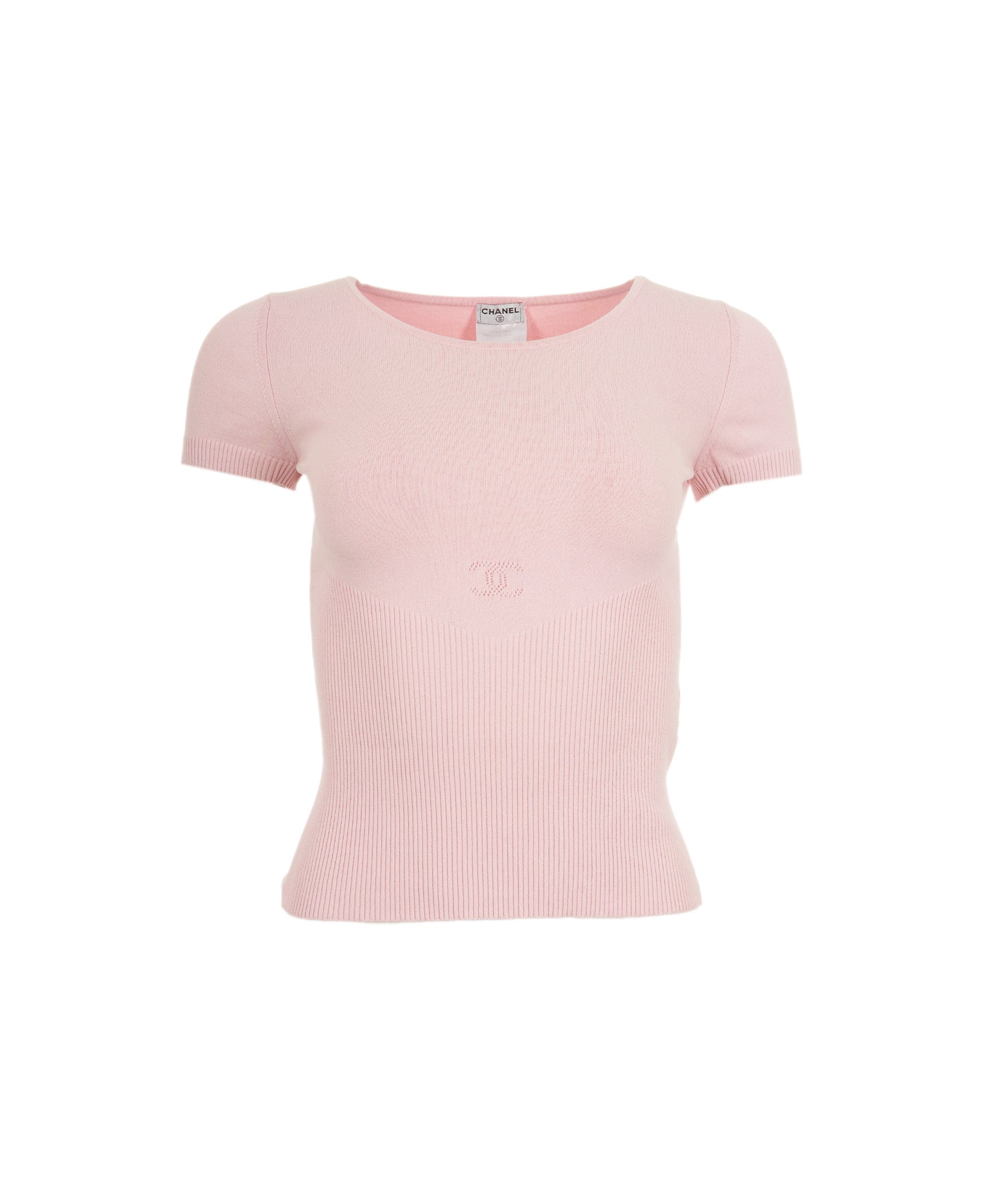 Chanel Chanel Summer Knit Top Pink ASL8876